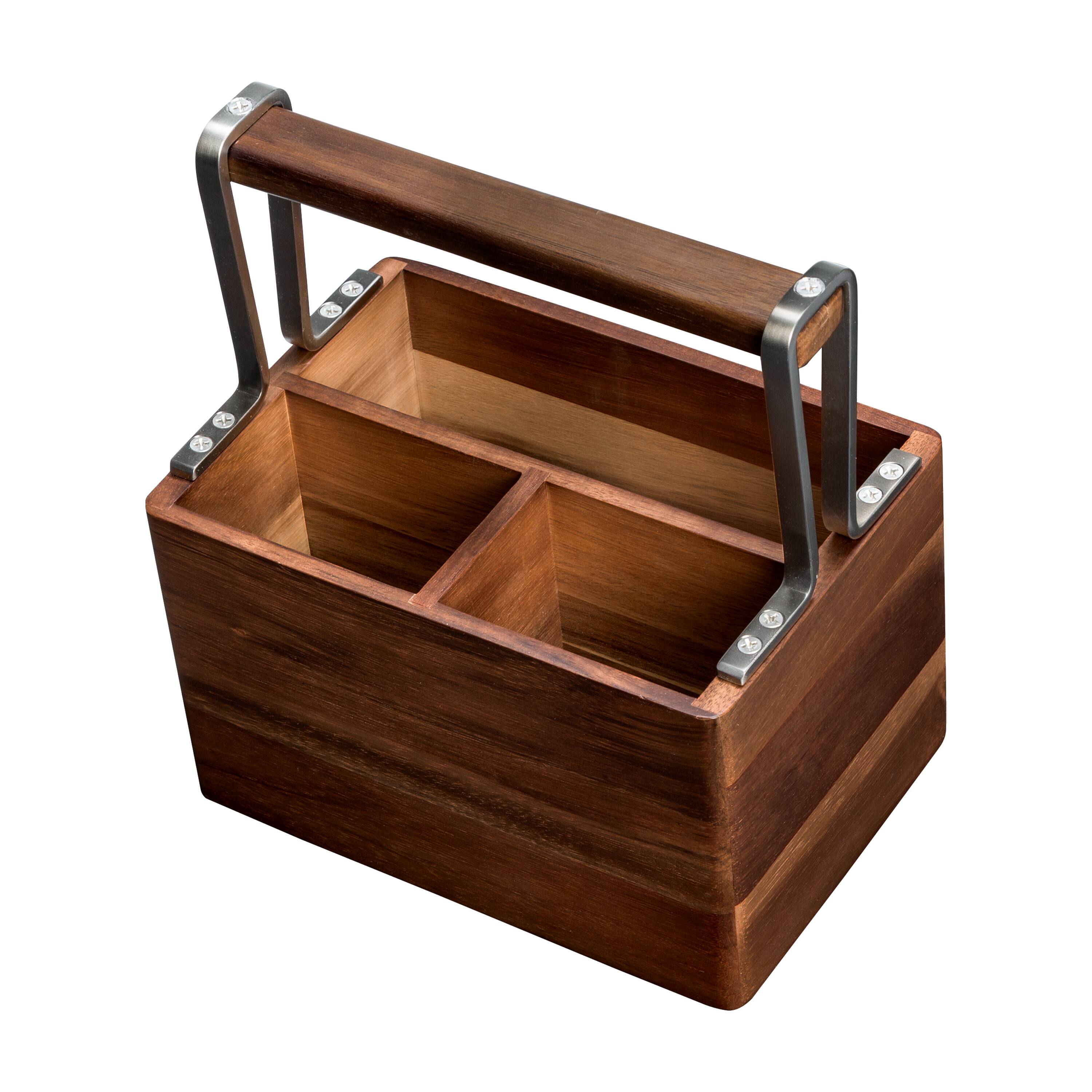 Honey Can Do Acacia Cutlery Caddy