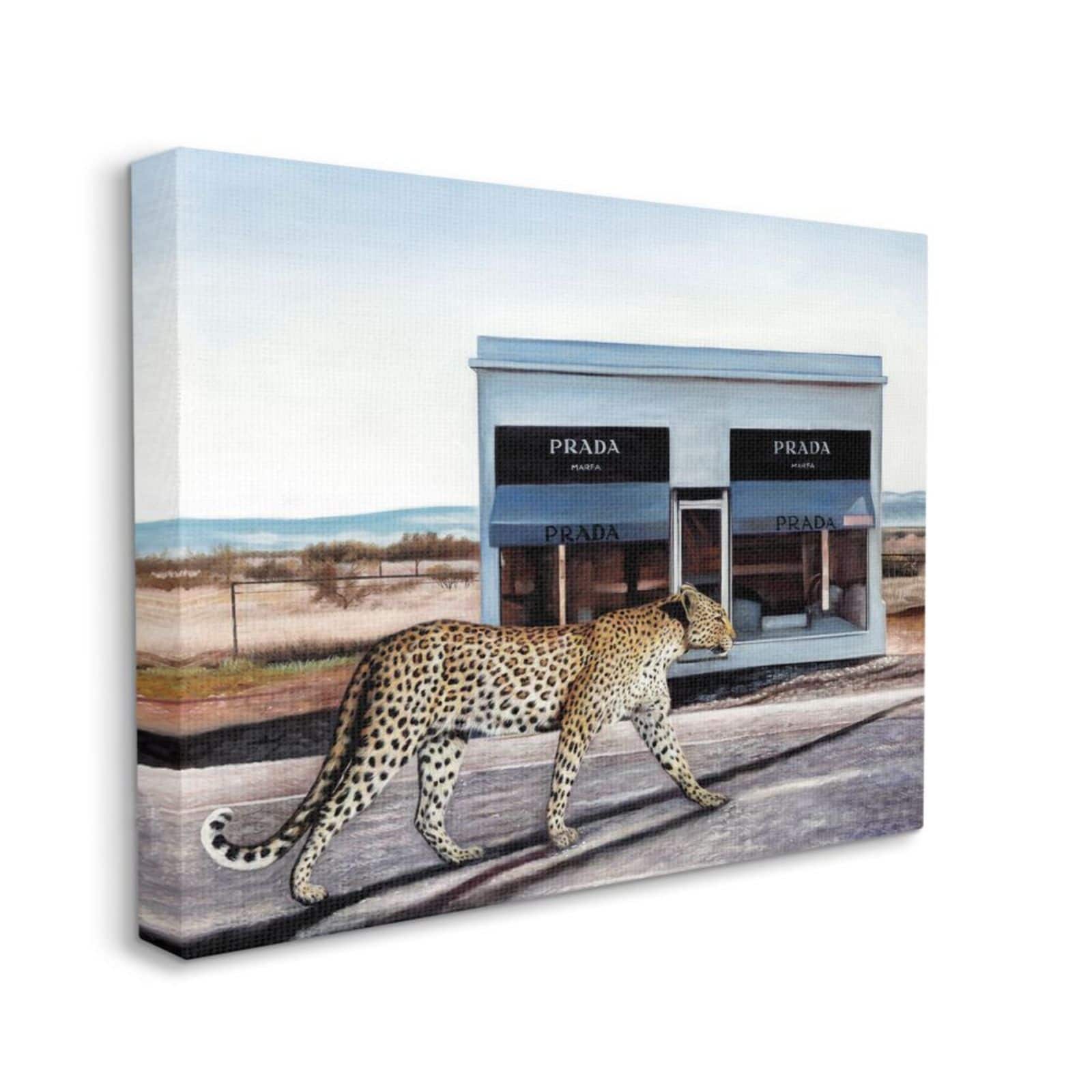 Stupell Industries Glam High Heel Shoe Fashion Book Stack Cheetah Framed On  Wood by Madeline Blake Graphic Art