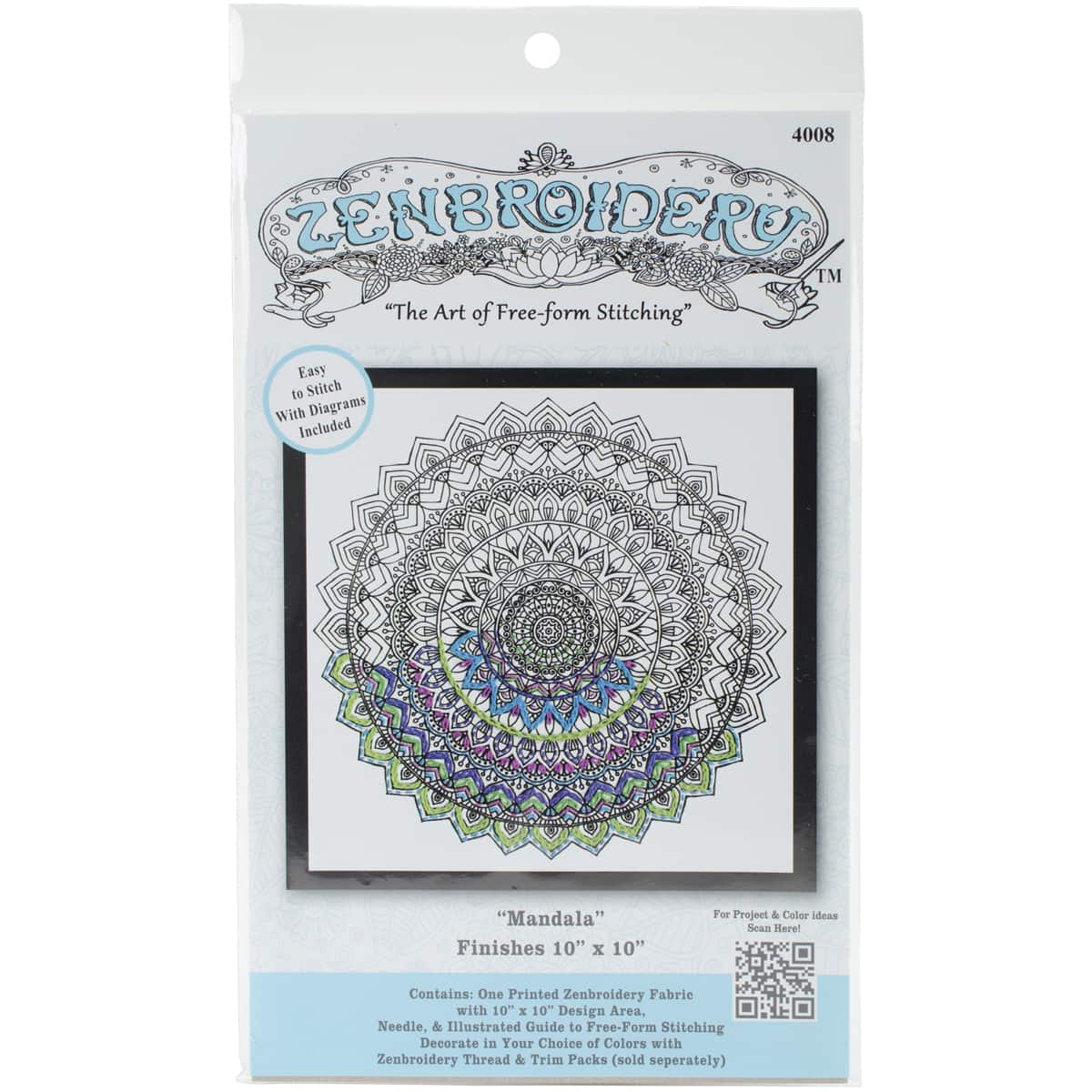 Design Works™ Zenbroidery™ Mandala Stamped Embroidery Kit