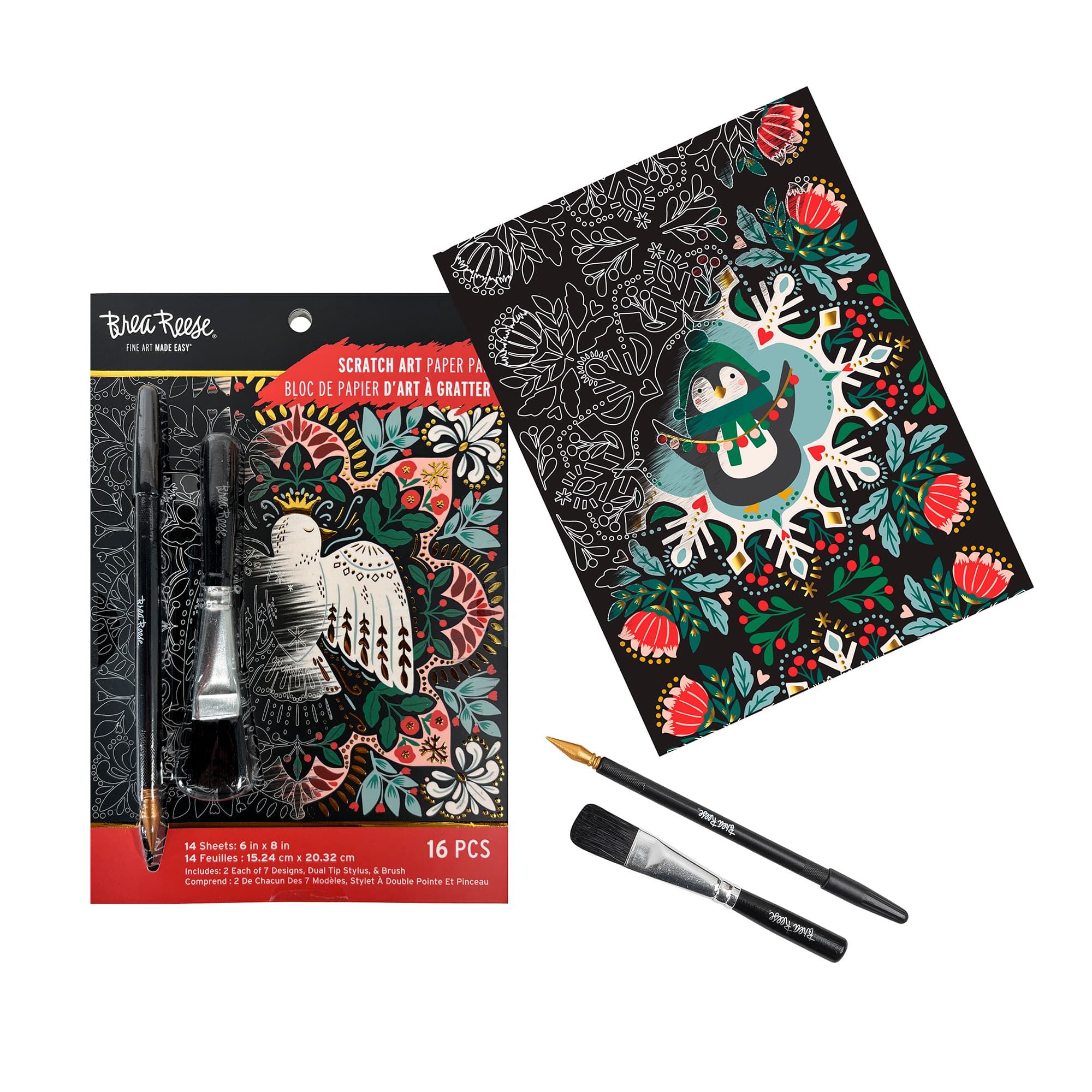 Brea Reese&#x2122; 6&#x22; x 8&#x22; Motifs Scratch Art Paper Pad