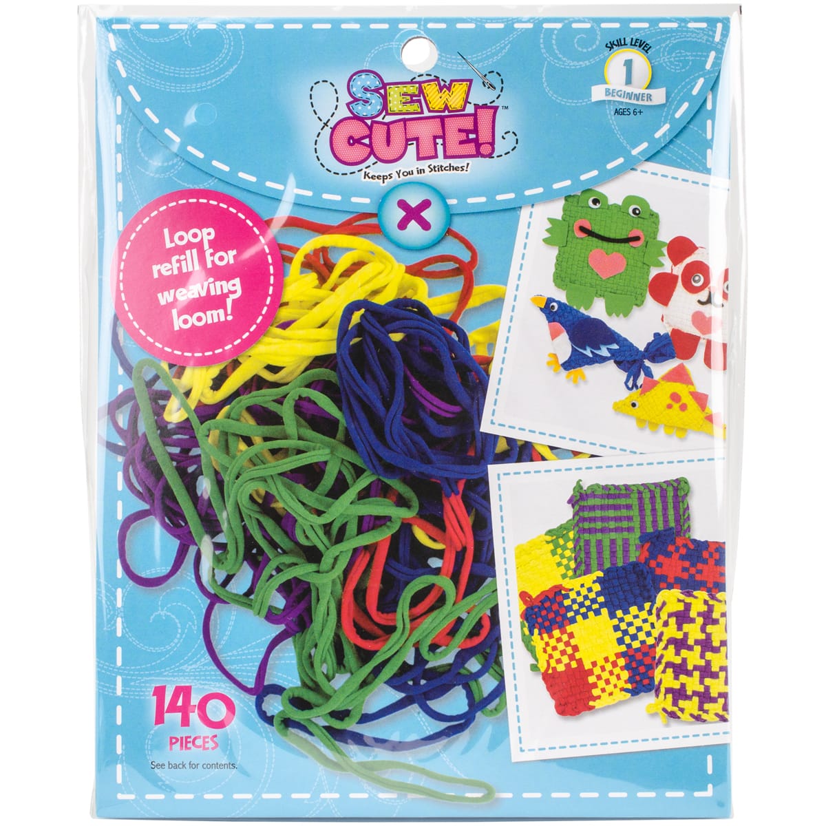 Sew Cute!™ Loom Loop Primary Refill Kit