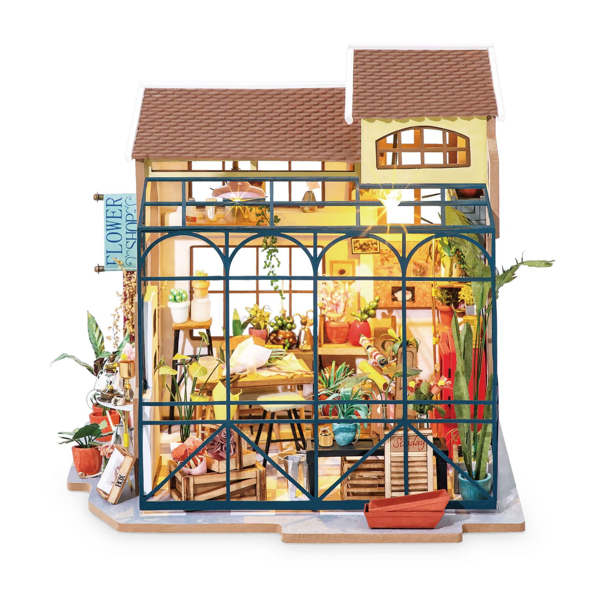 Rolife&#xAE; Emily&#x27;s Flower Shop DIY Miniature House Kit