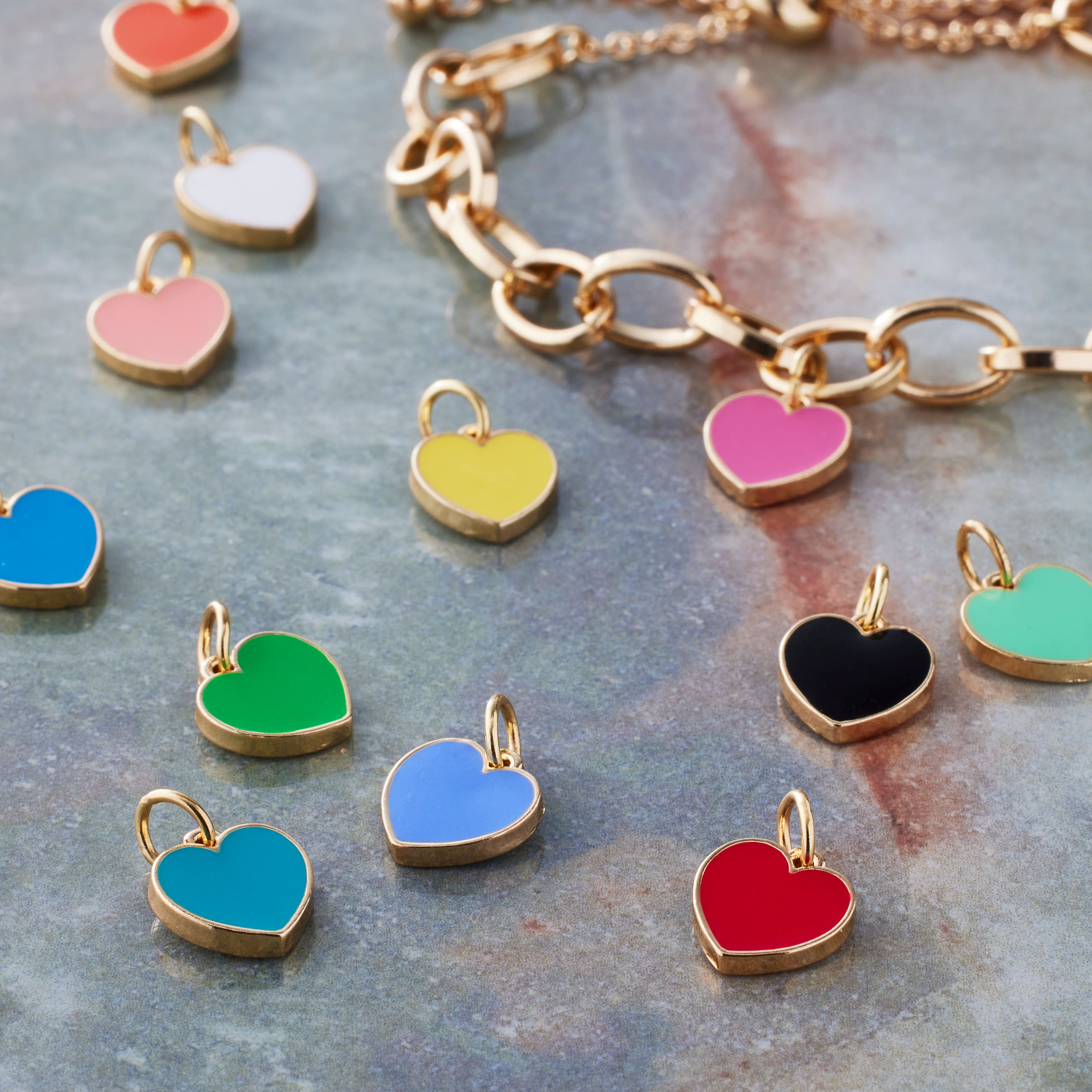 Enamel Hearts Charm Mix by Bead Landing&#x2122;