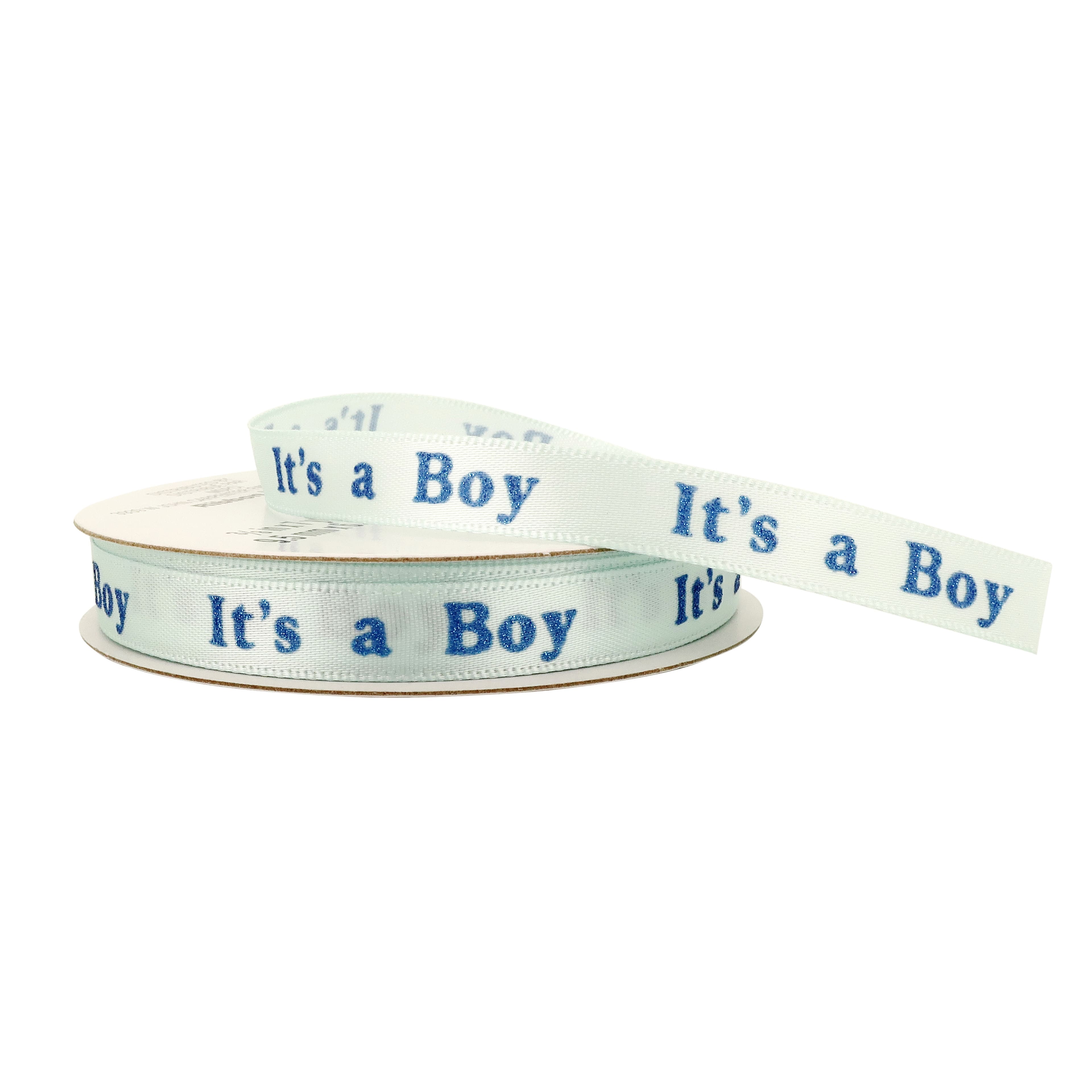3/8" x 7yd. Satin It's a Boy Ribbon by Celebrate It®