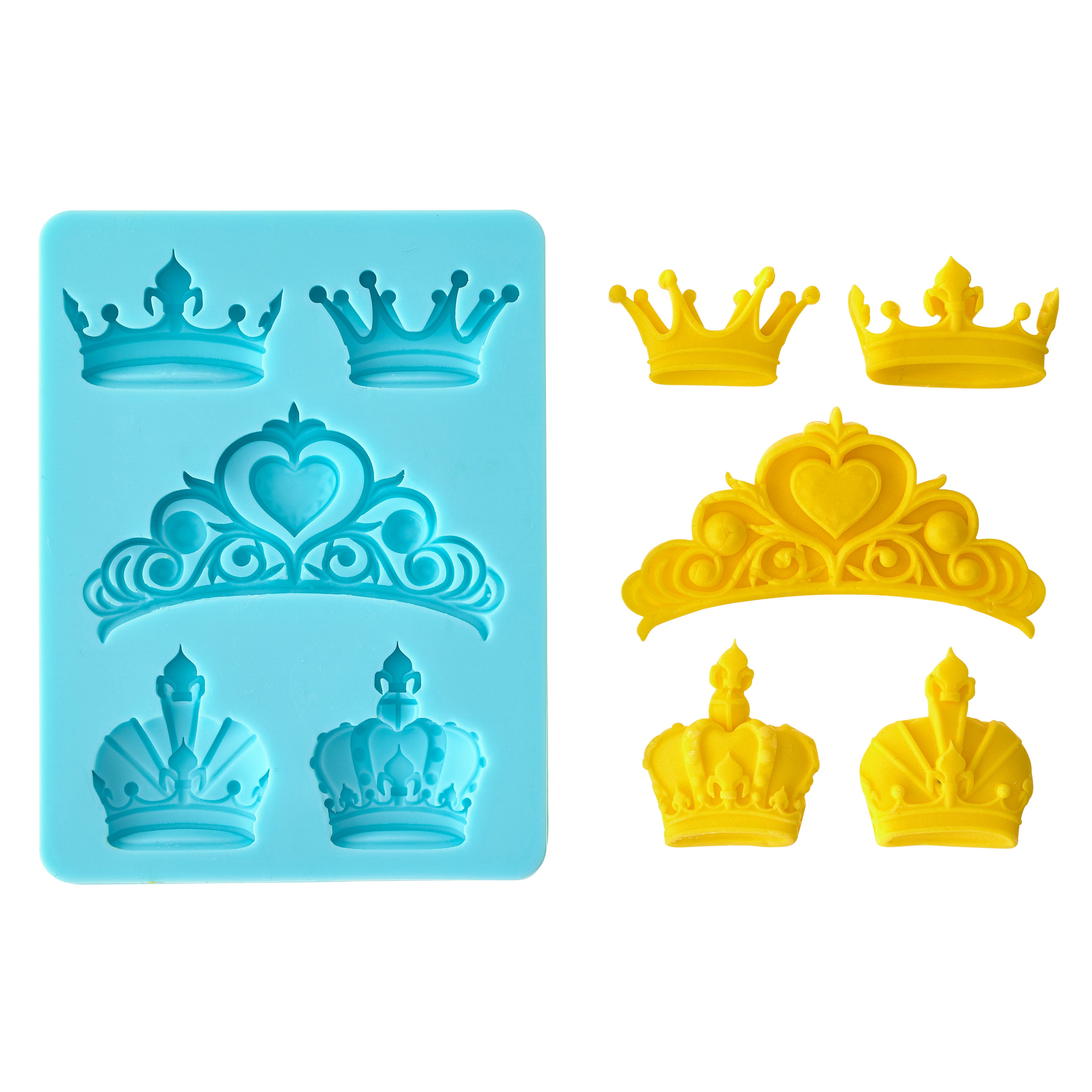 6 Pack: Crowns Silicone Fondant Mold by Celebrate It&#xAE;