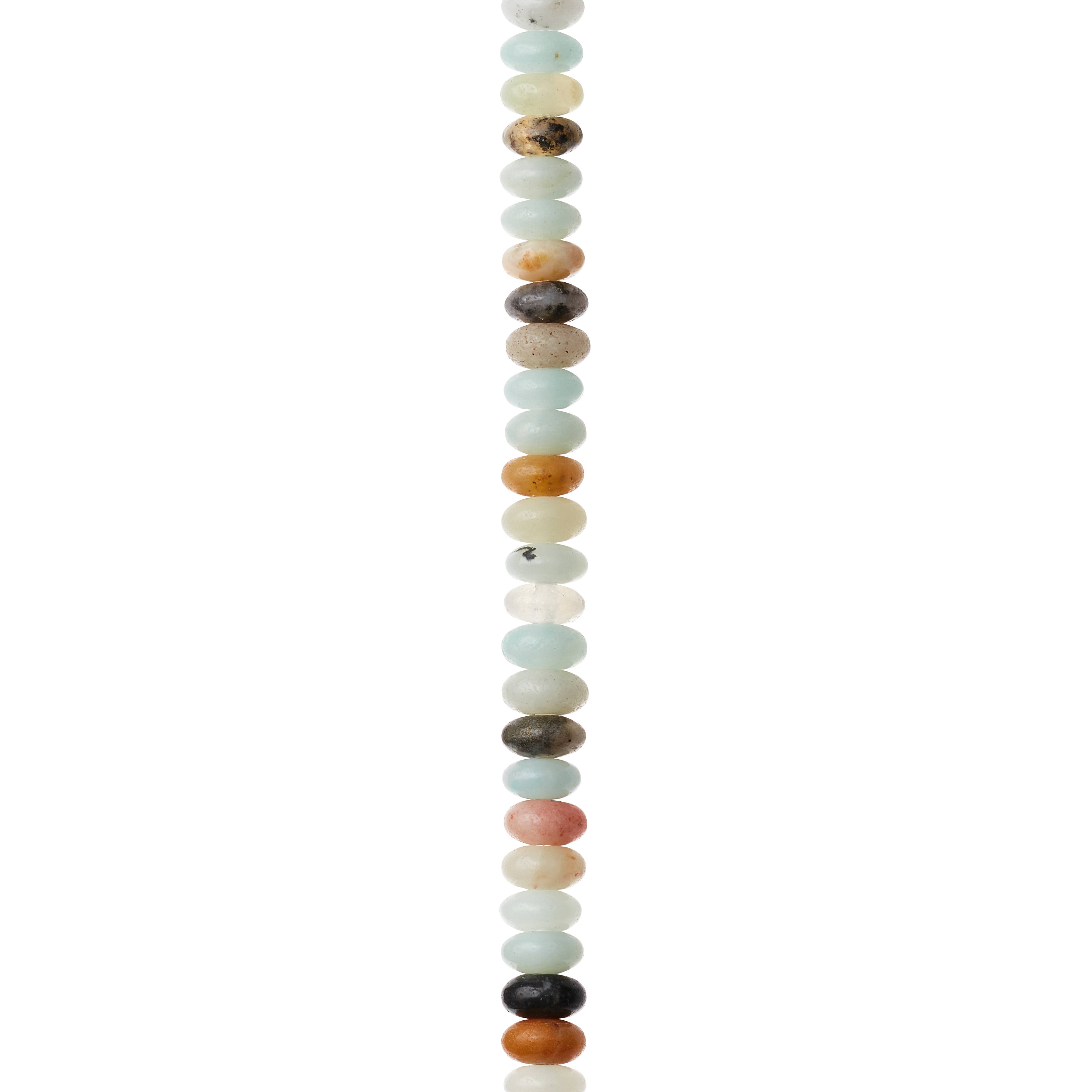 Amazonite Rondelle Beads, 4mm by Bead Landing™