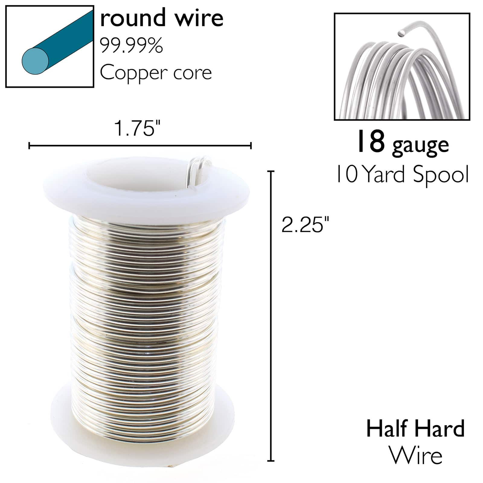 The Beadsmith&#xAE; Wire&#x2122; Elements 18 Gauge Tarnish-Resistant Wire