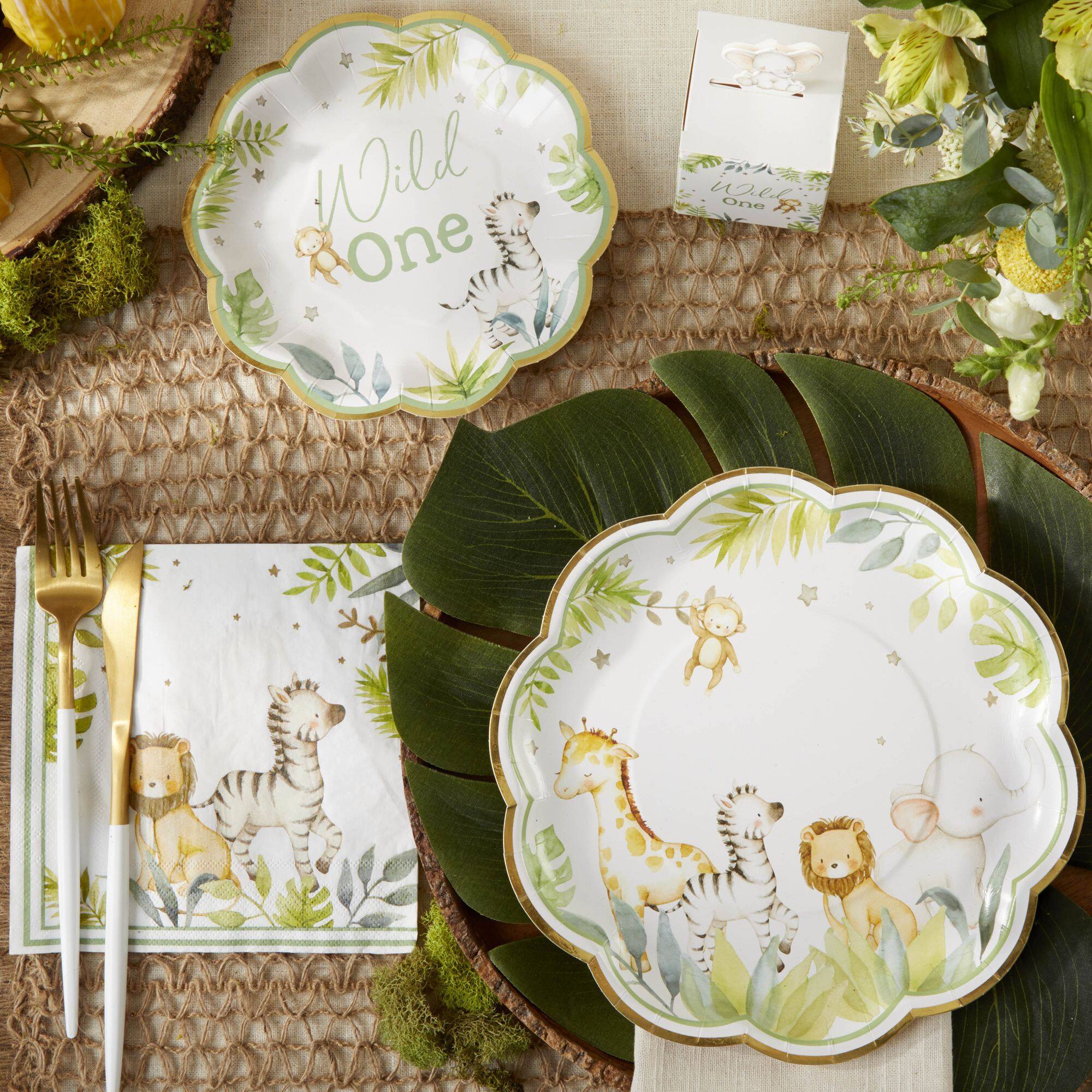 Kate Aspen 9" Safari Baby Premium Paper Plates Set, 16ct.