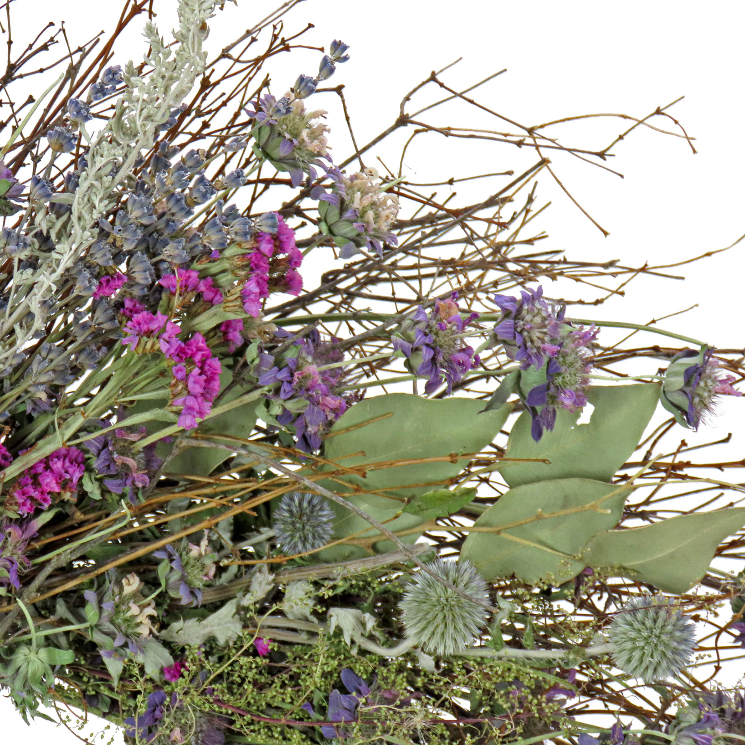 22&#x27;&#x27; Eucalyptus and Wildflowers Spring Wreath