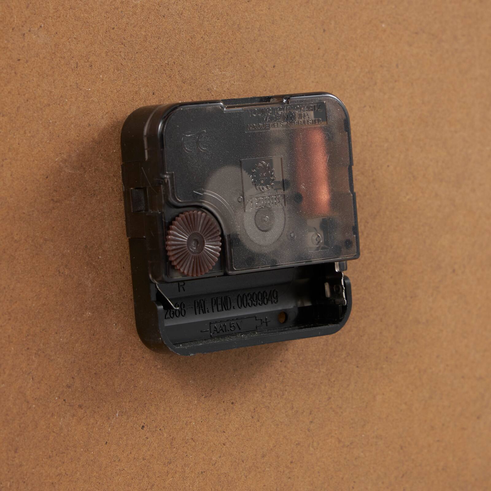 28" Suspended Hanging Wall Clock with Light Brown Woodgrain Frame