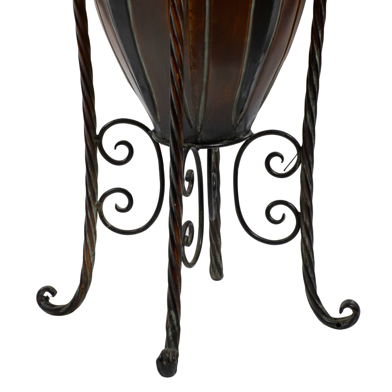 Brown Metal Rustic Vase, 27&#x22; x 9&#x22; x 9&#x22;