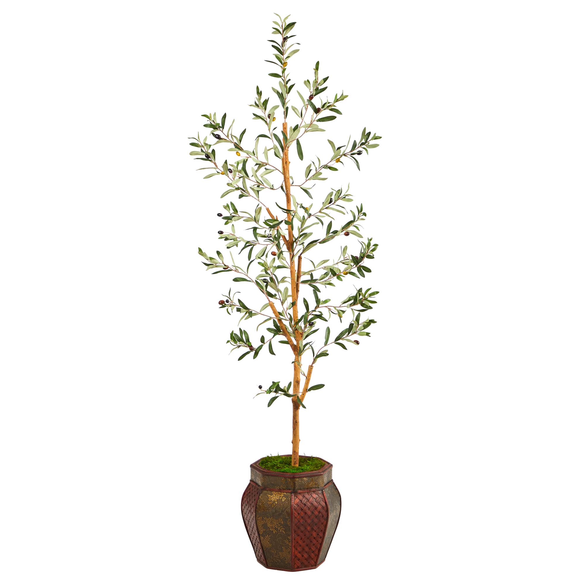 5.5ft. Olive Artificial Tree in Decorative Planter