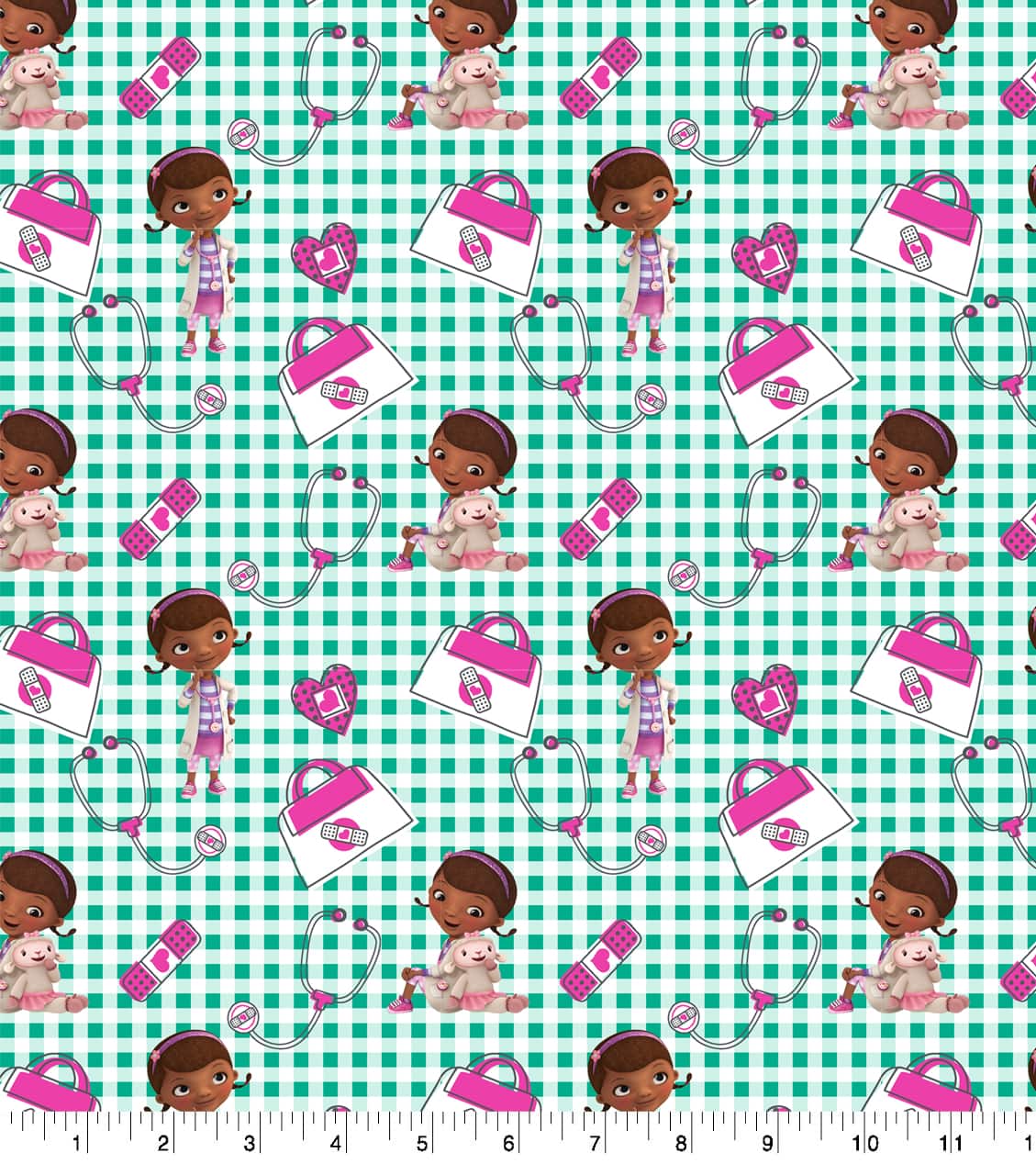 Disney® Doc McStuffins Plaid Cotton Fabric