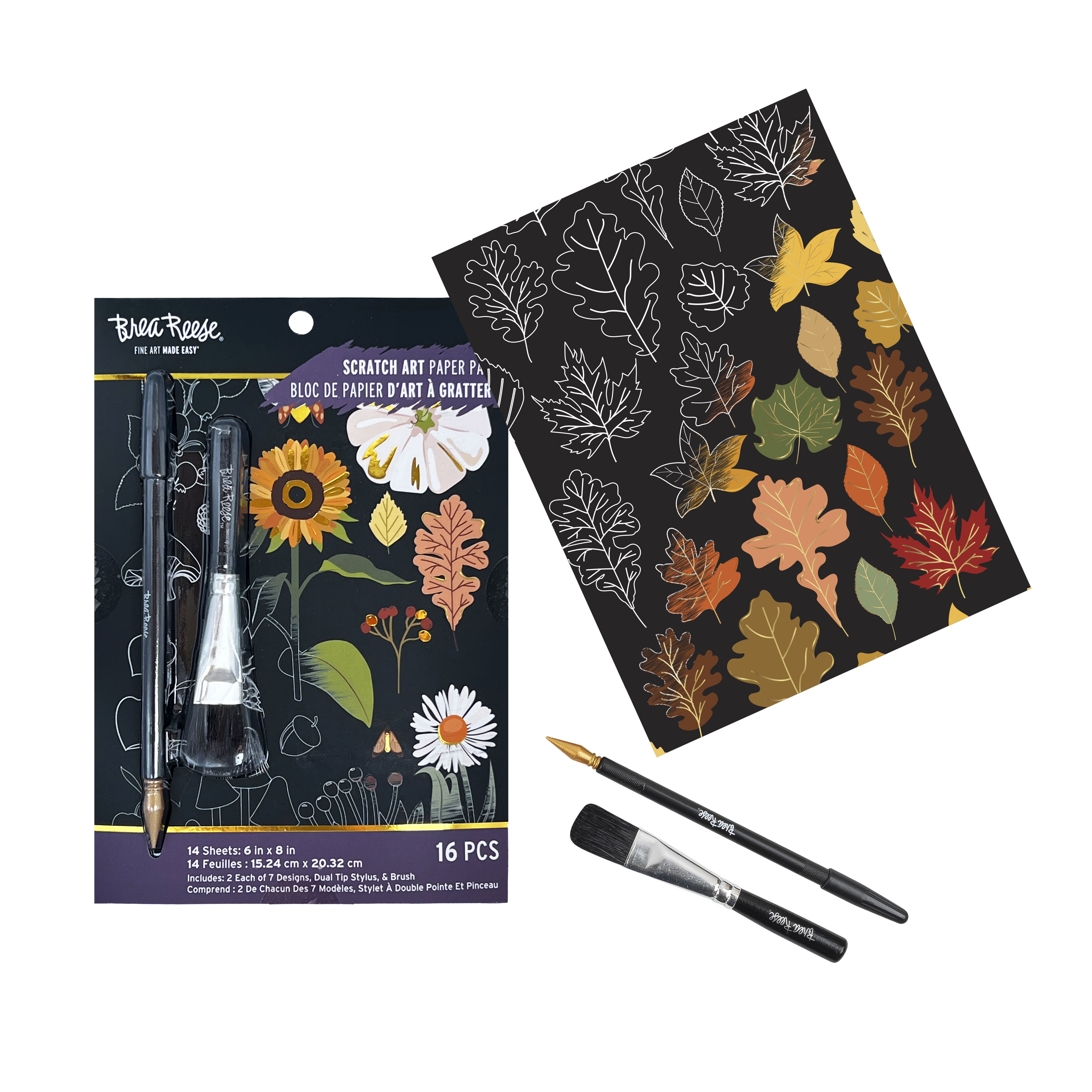 Brea Reese™ 6" x 8" Fall Foraging Scratch Art Paper Pad