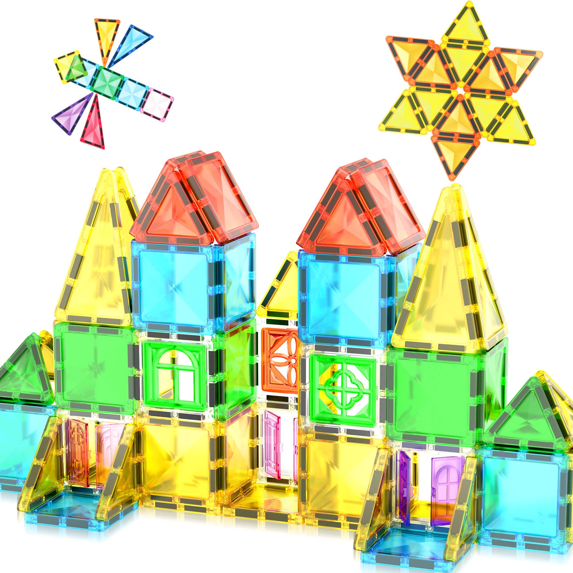 PicassoTiles&#xAE; 48-Piece Mini Diamond Magnetic Tiles Series Set