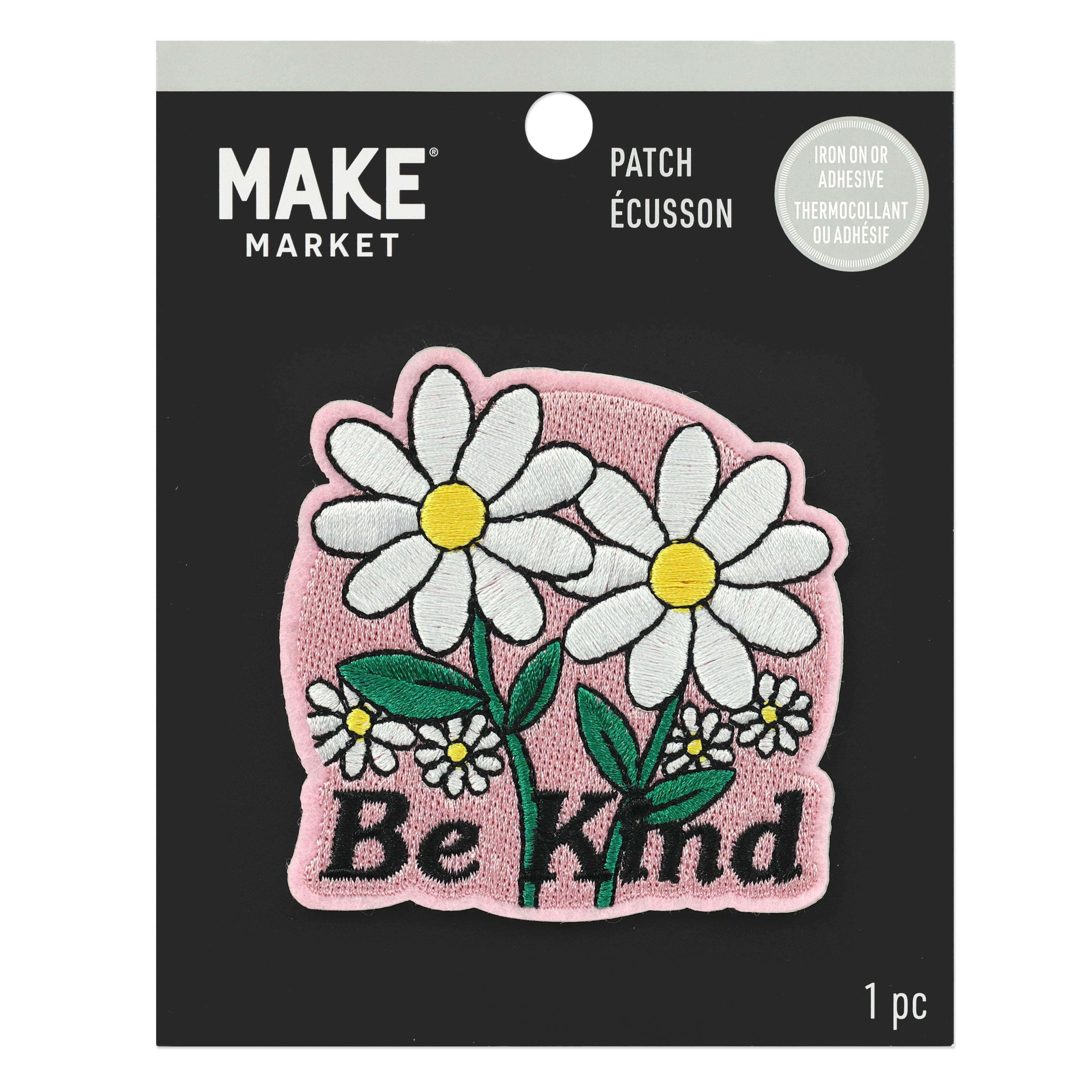 Iron-On & Adhesive Be Kind Embroidered Patch by Make Market®