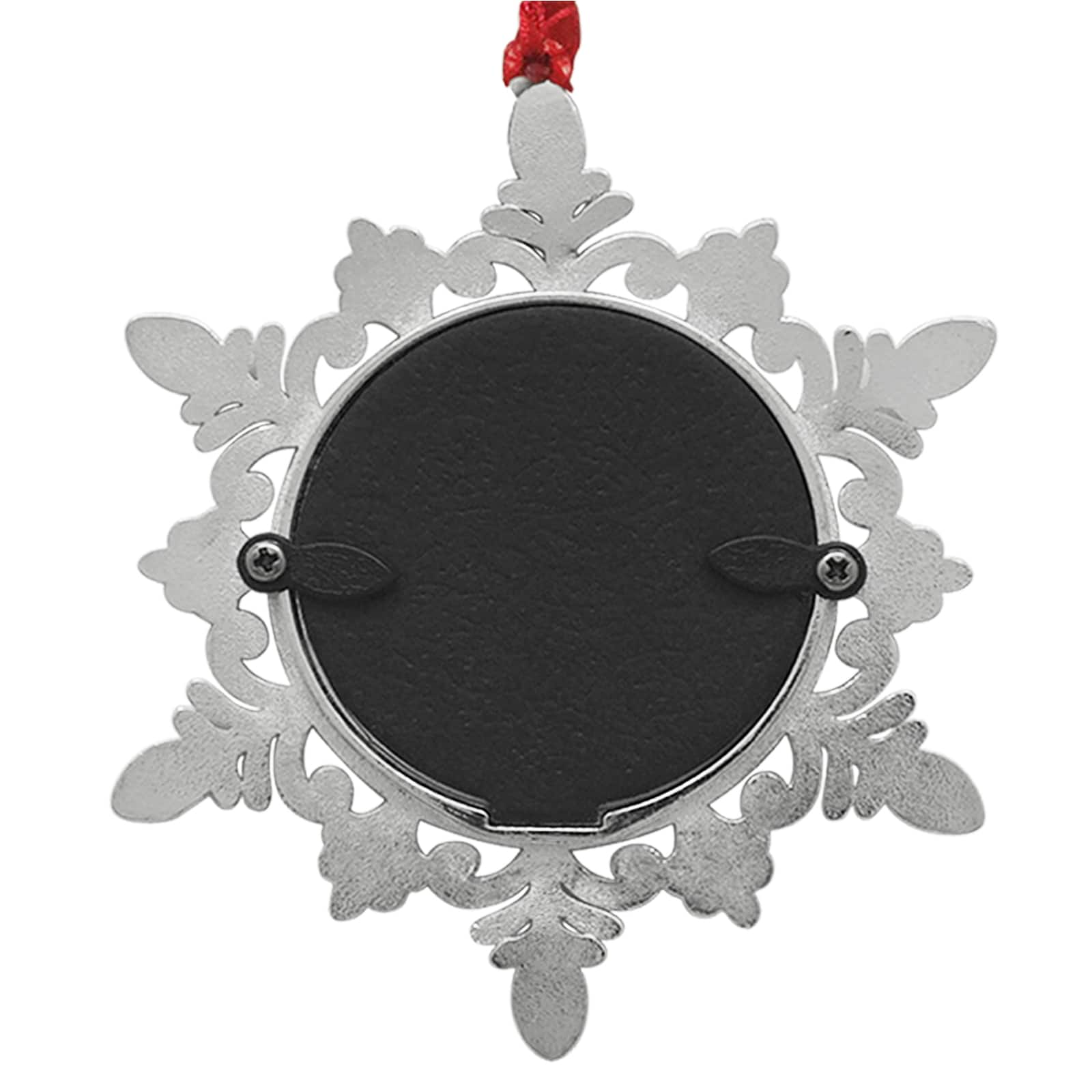 2&#x22; x 2&#x22; Silver Jeweled Snowflake Metal Ornament Frame by Studio D&#xE9;cor&#xAE;