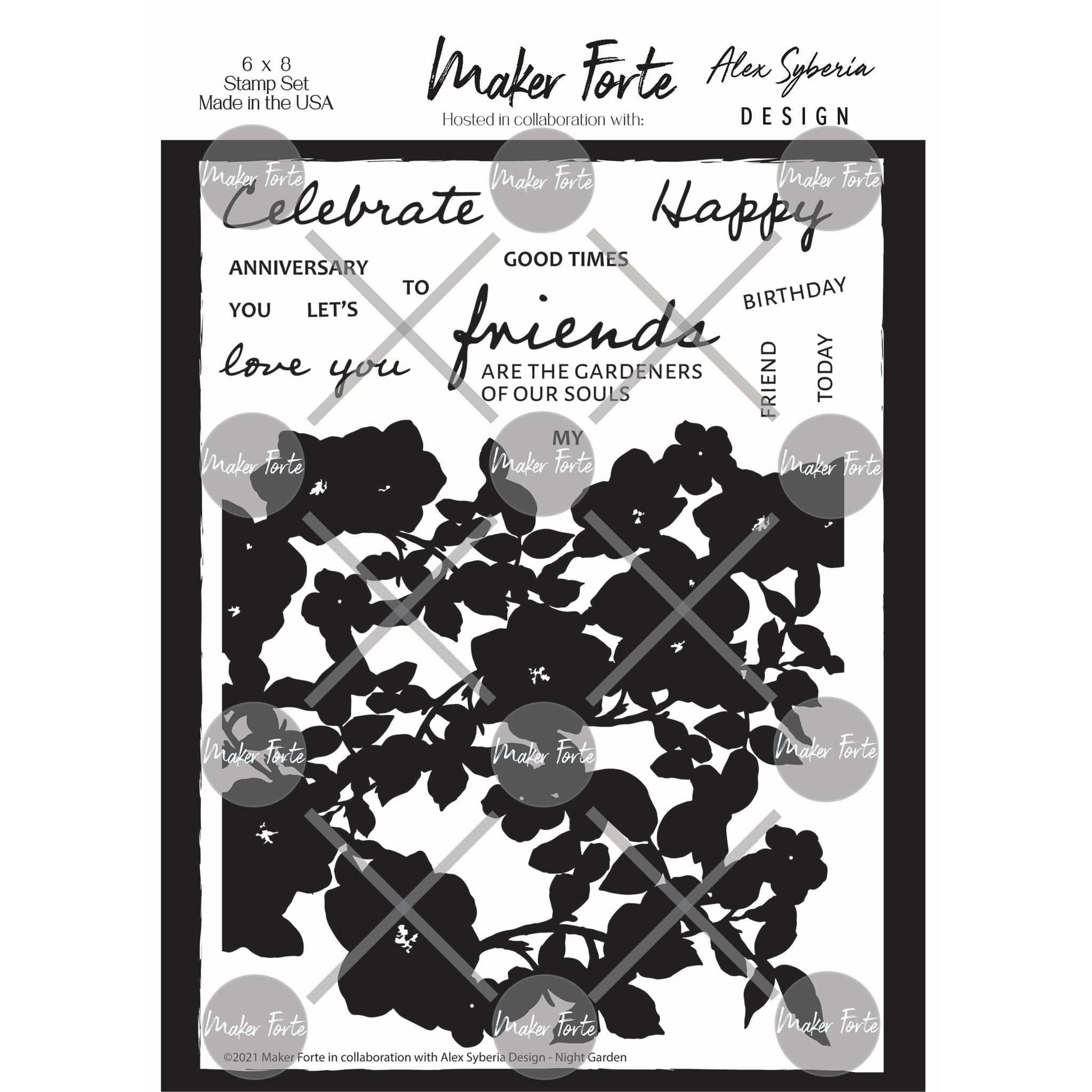 Maker Forte Night Garden Clear Stamps by Alex Syberia Design | Michaels®