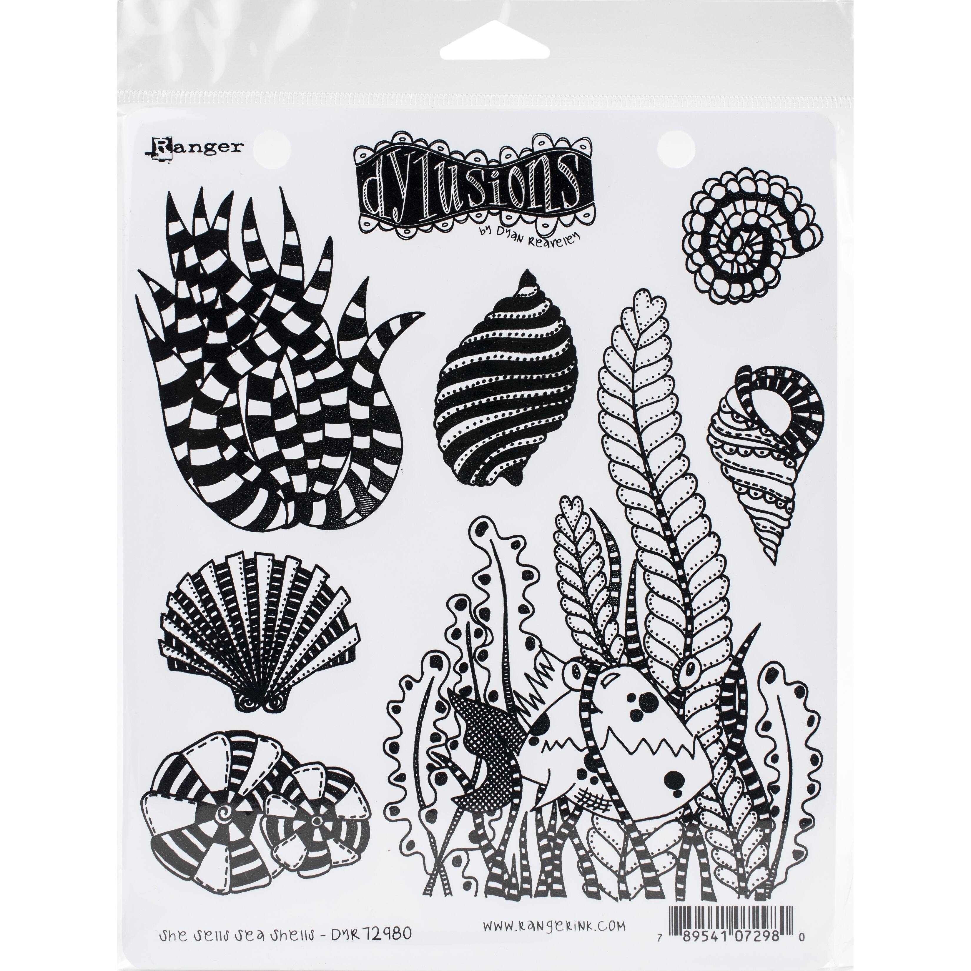 Dylusions She Sells Sea Shells Cling Stamp Set | Michaels®