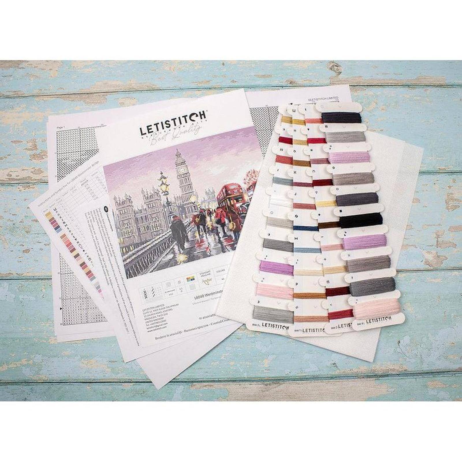 LetiStitch Westminster Bridge Counted Cross Stitch Kit