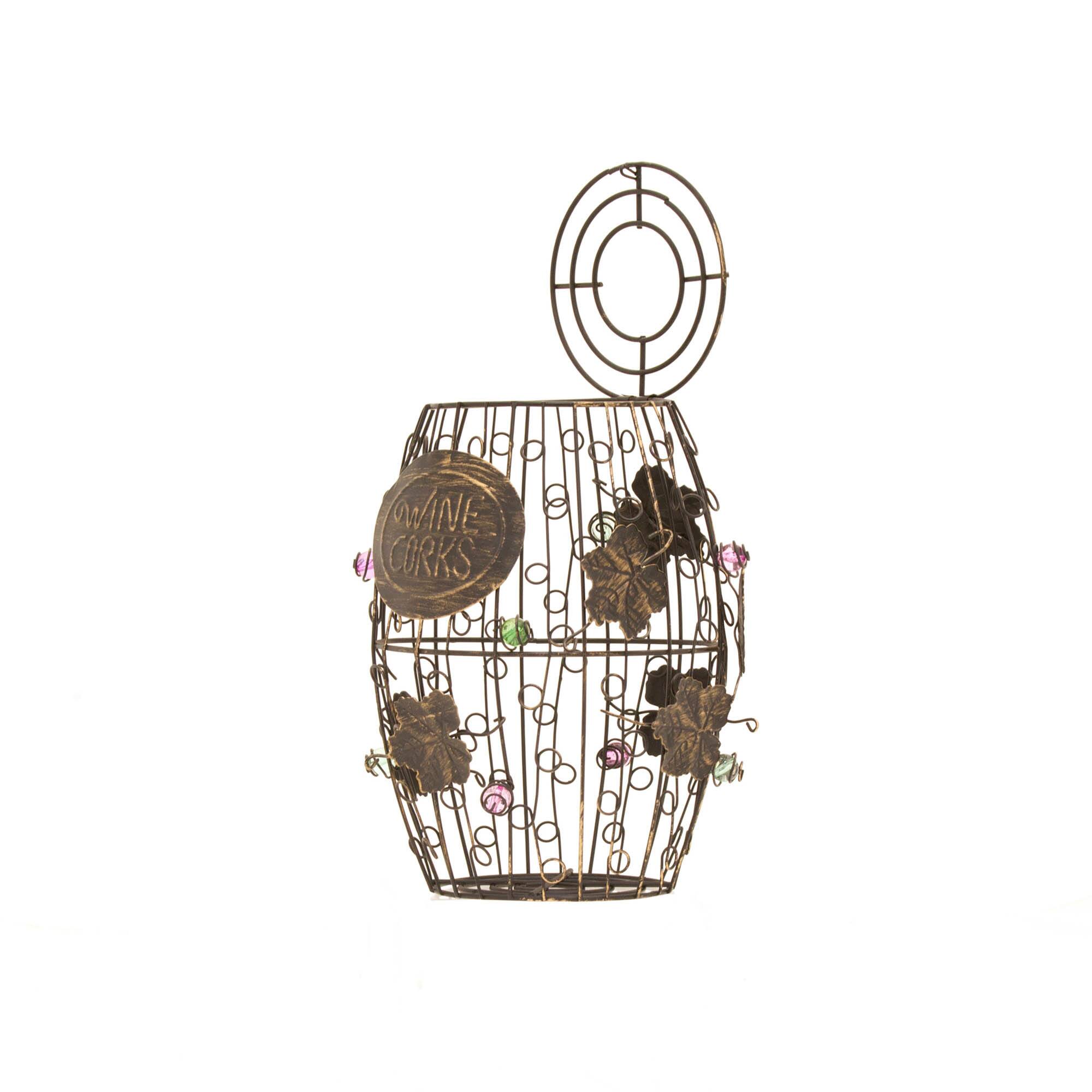 Mind Reader Bronze Wine Barrel Cork Holder