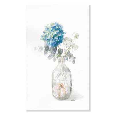 Designart - RW Beach Flowers V - Cottage Canvas Wall Art in Blue | 16" x 32" | Michaels®