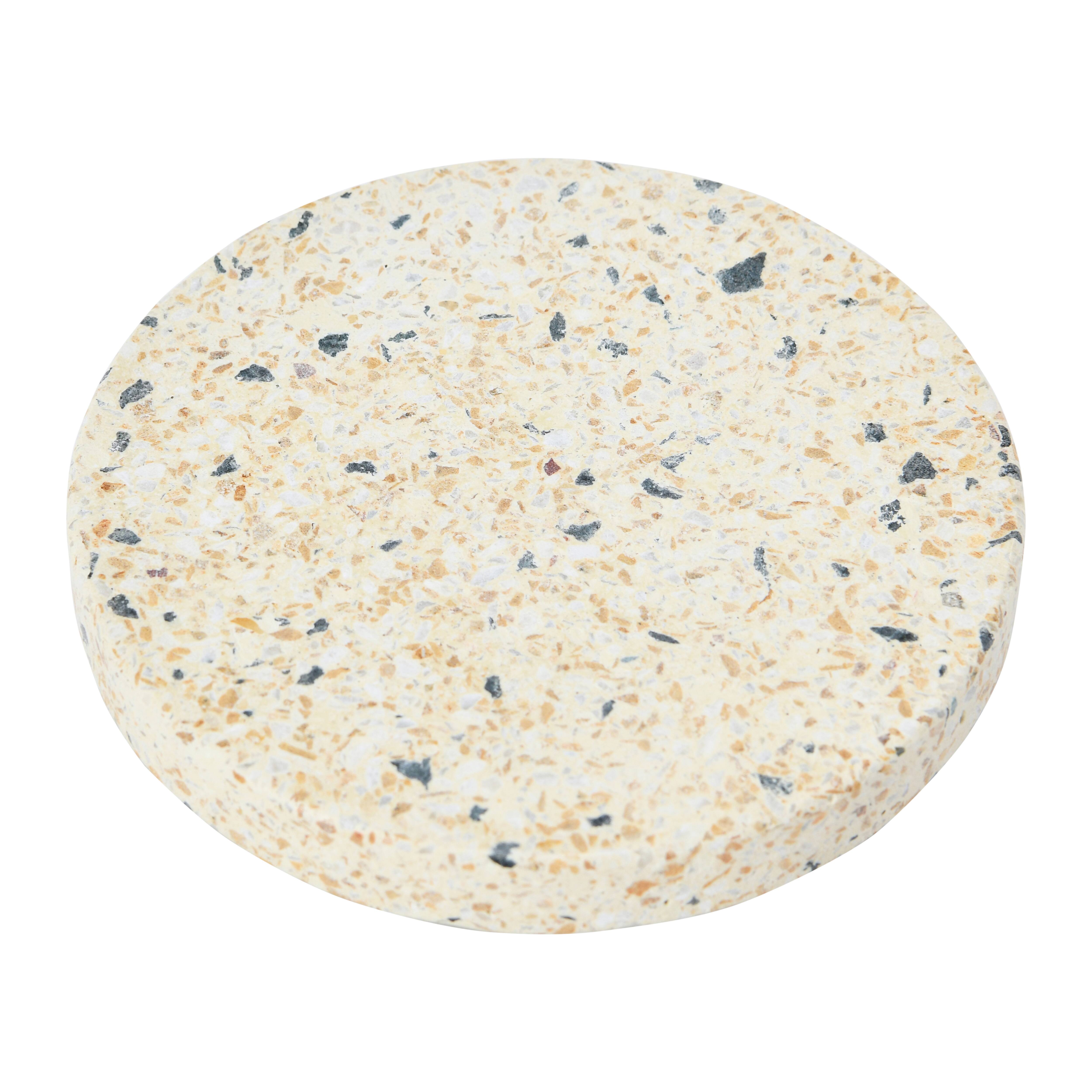 Eggshell Round Terrazzo Coaster Set