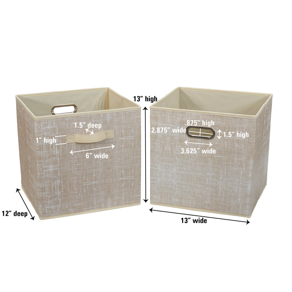 2 Pack Household Essentials 13&#x22; Fabric Storage Bins