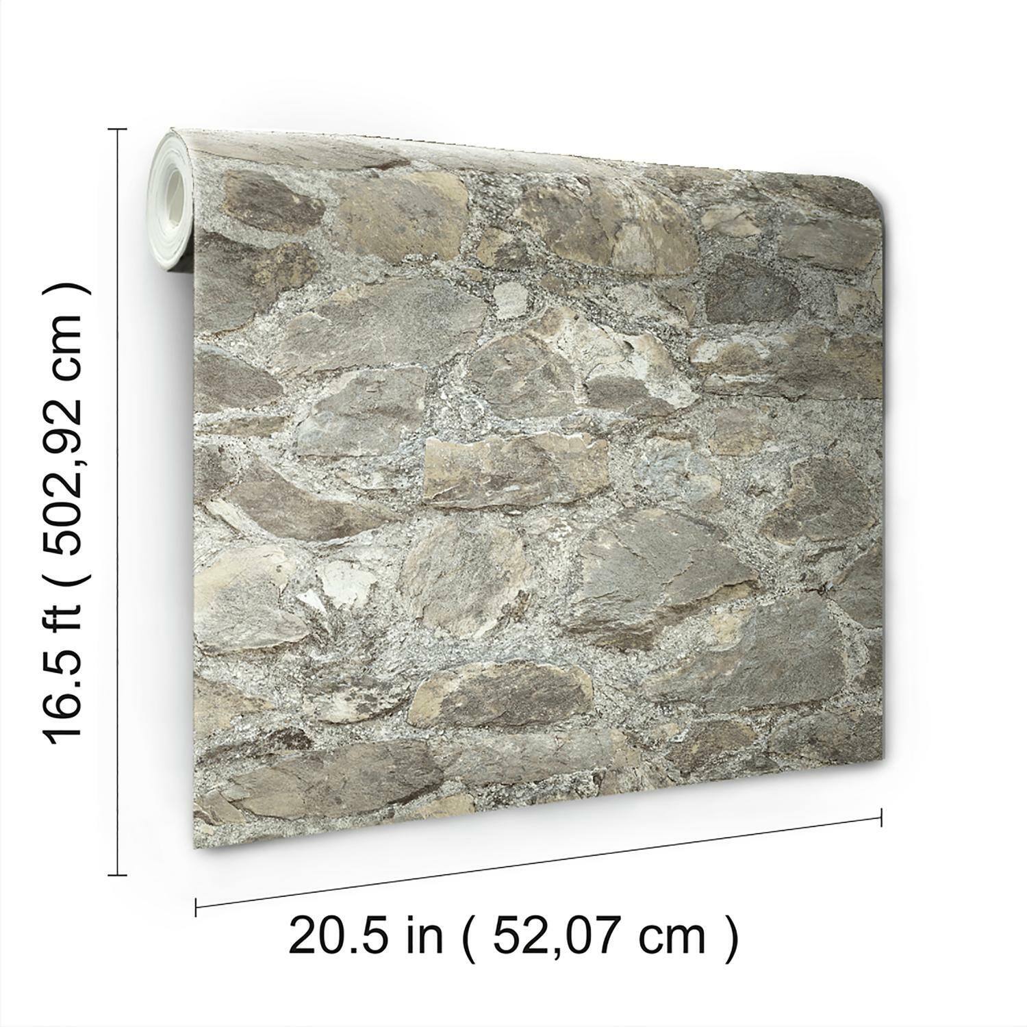 RoomMates Weathered Stone Peel & Stick Wallpaper