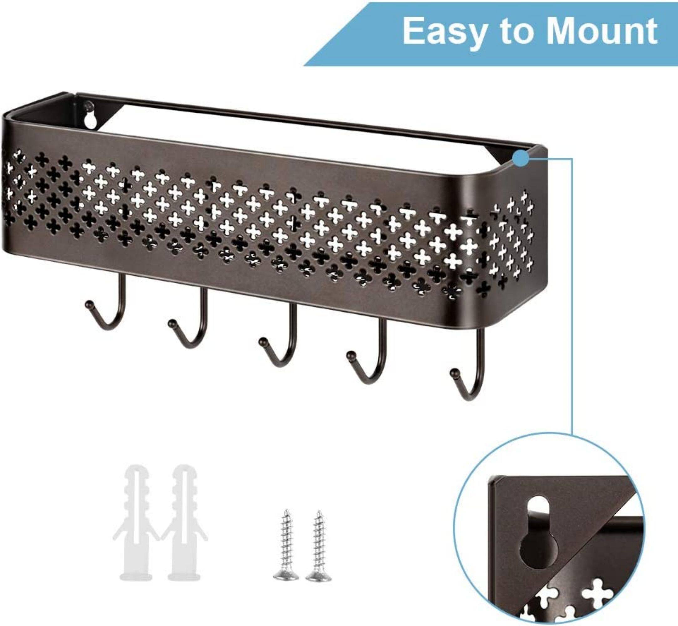 NEX™ Brown Wall Mount Metal Letter Holders Basket