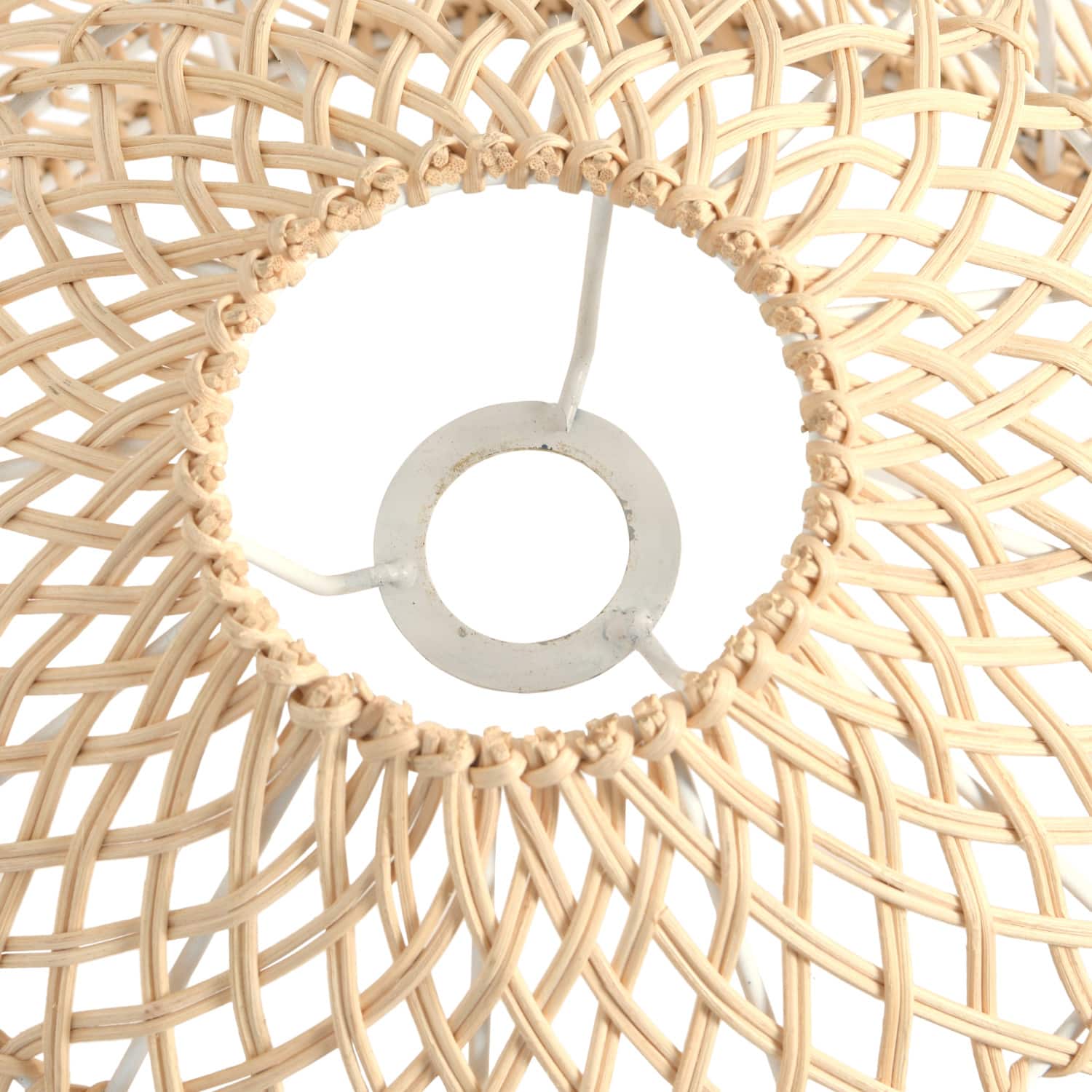 Hello Honey&#xAE; Modern Boho Floor Lamp with Marble Base &#x26; Rattan Shade