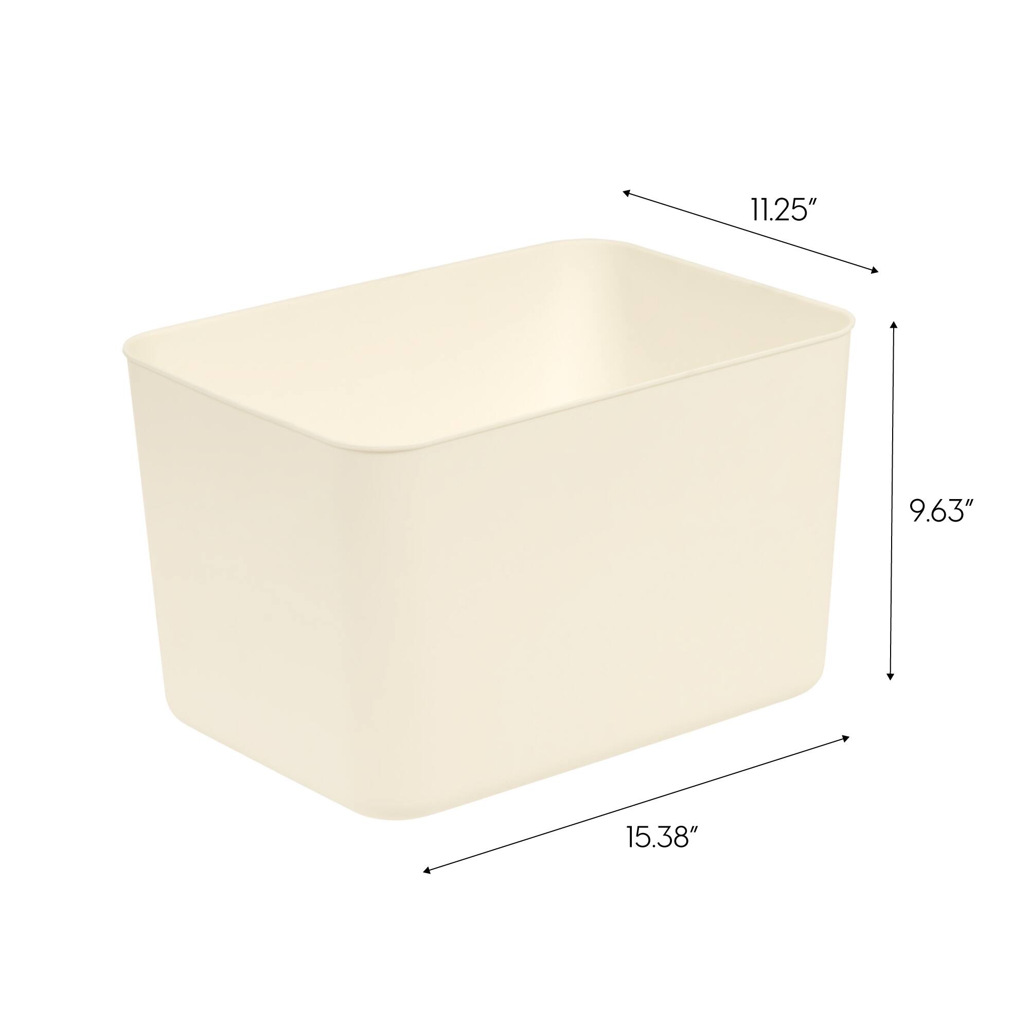 IRIS® Large Cream Nestable Storage Organizer Bins, 4ct.
