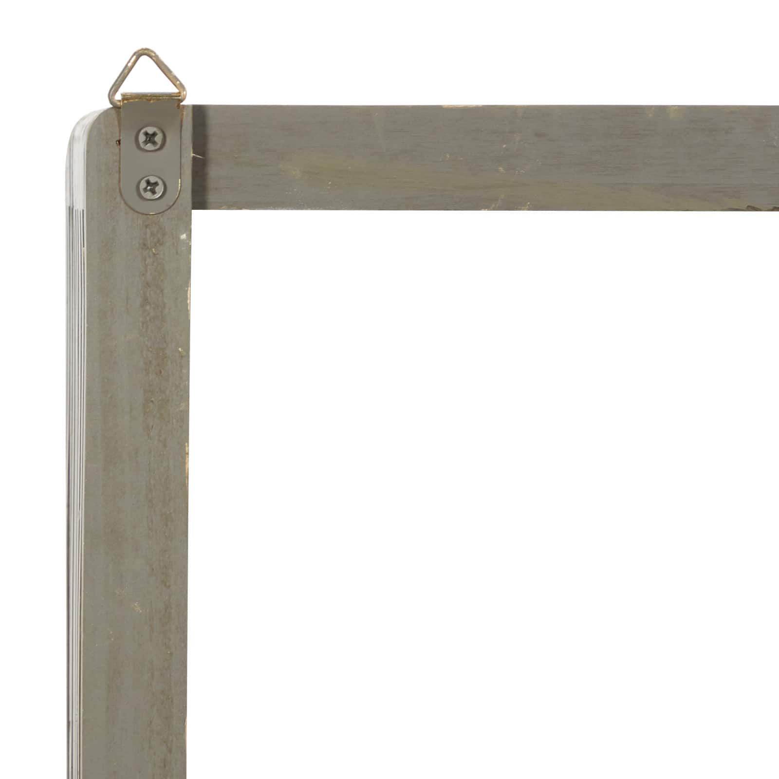 Gray Wood Contemporary Wall Shelf, 12" x 23" x 7"