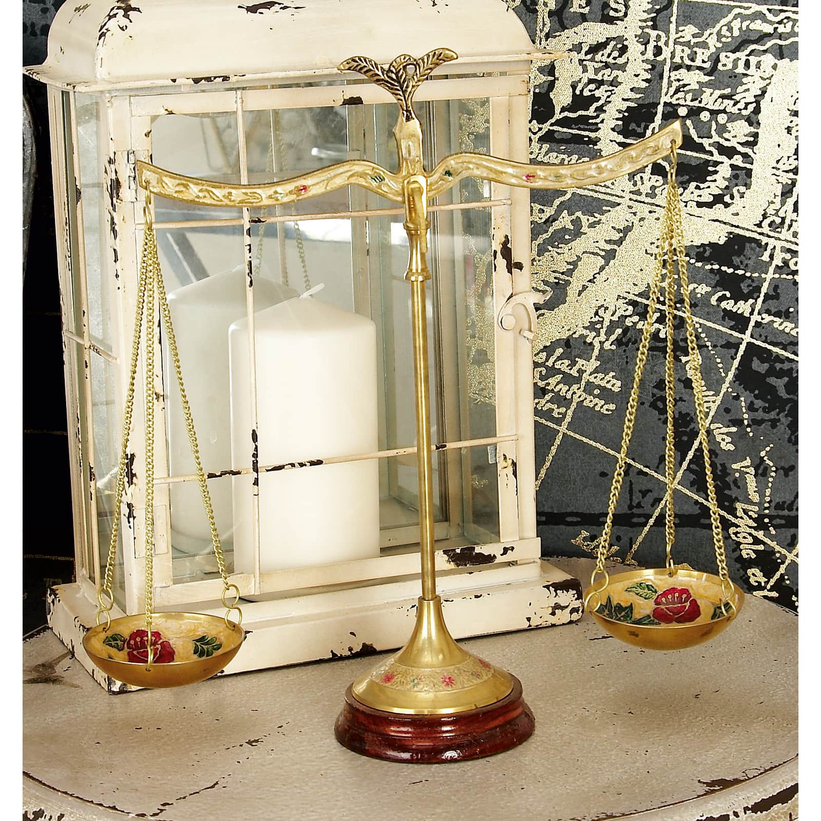 Gold Brass Traditional Scale, 12&#x22; x 12&#x22; x 4&#x22;