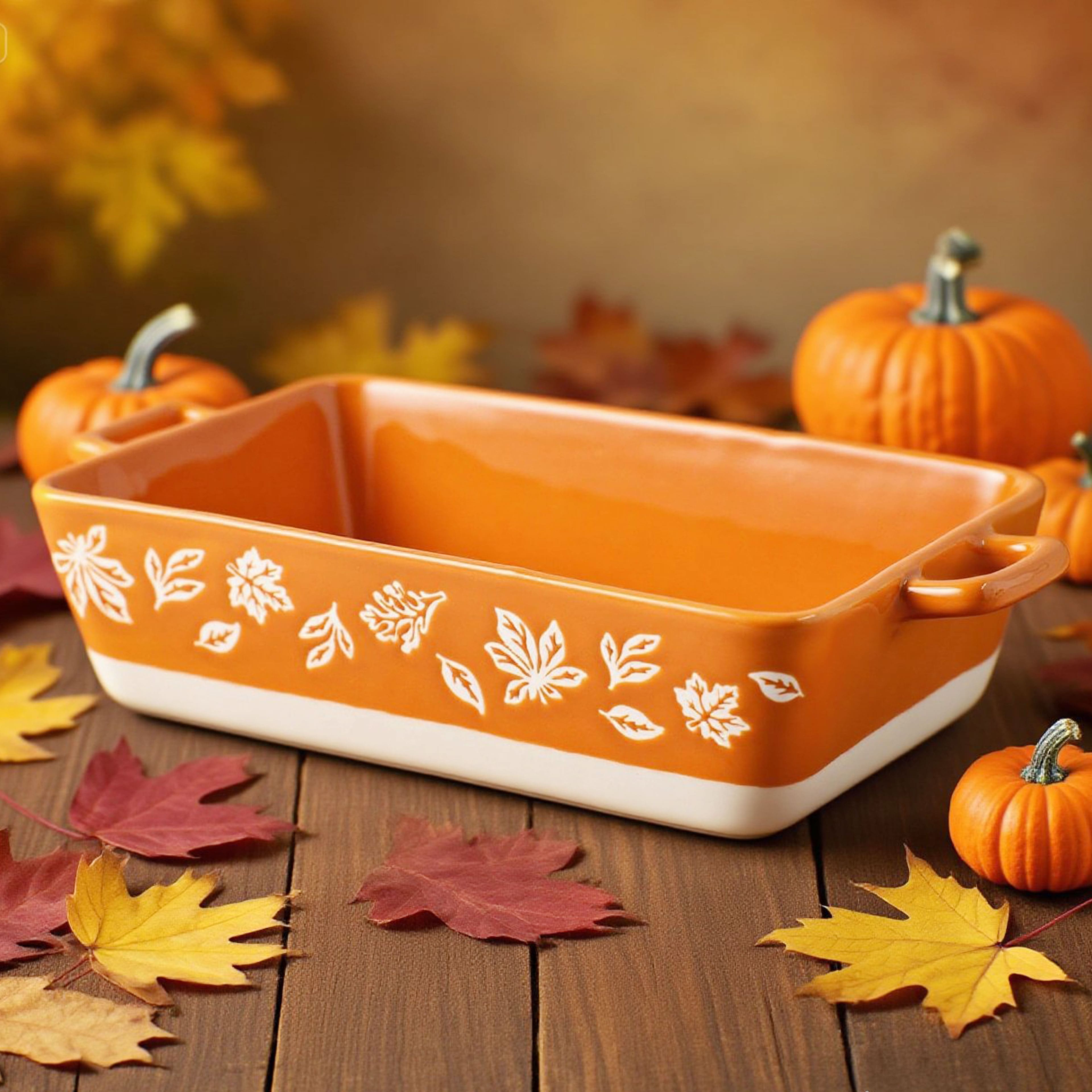 11&#x22; Orange Fall Foliage Baking Dish by Ashland&#xAE;