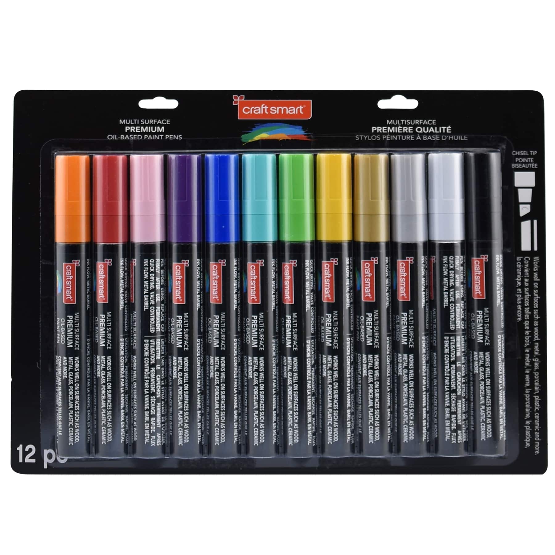 6 Packs: 12 ct. (72 total) Premium Chisel Tip Oil-Based Paint Pens by Craft Smart&#xAE;