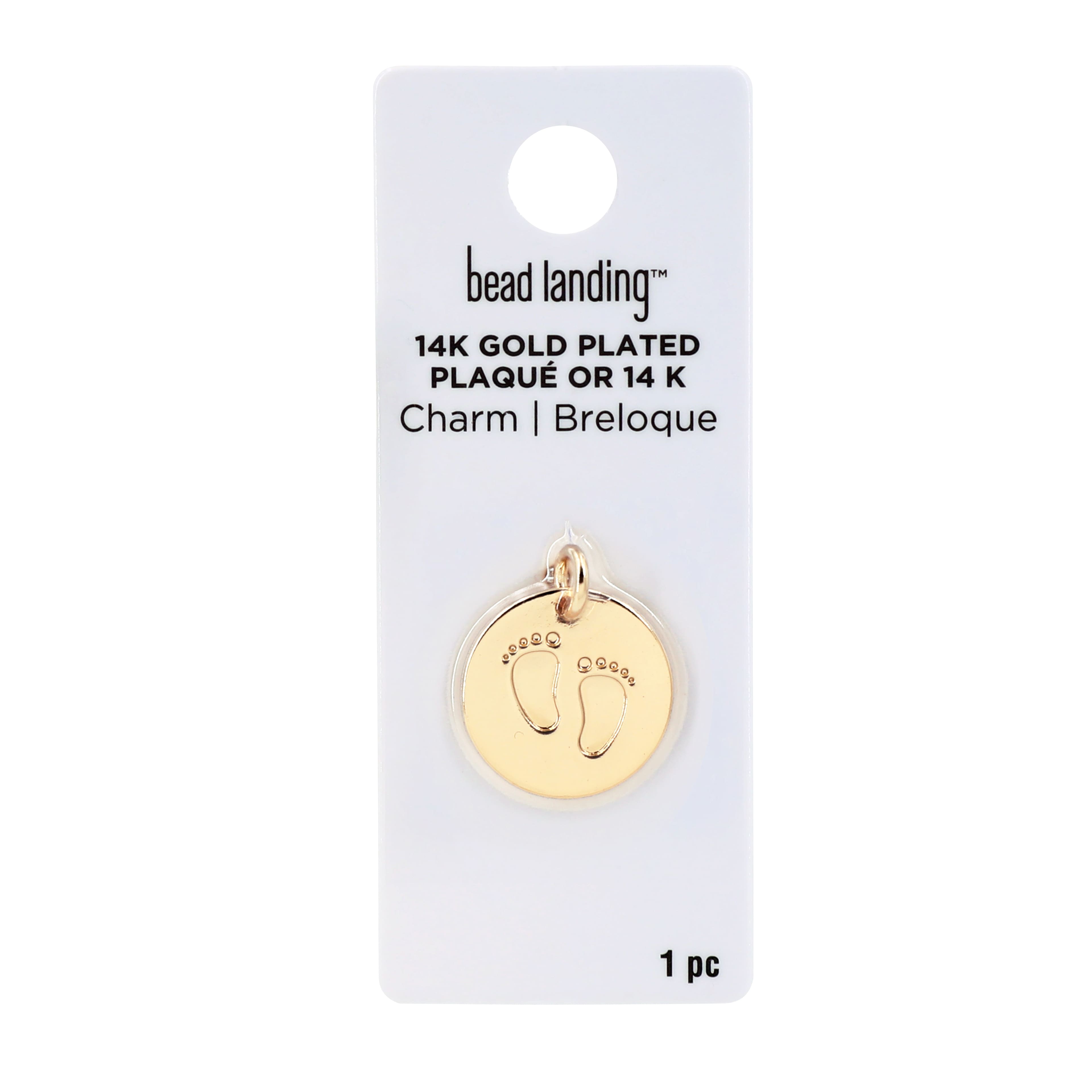 14K Gold Plated Footprints Charm by Bead Landing&#x2122;