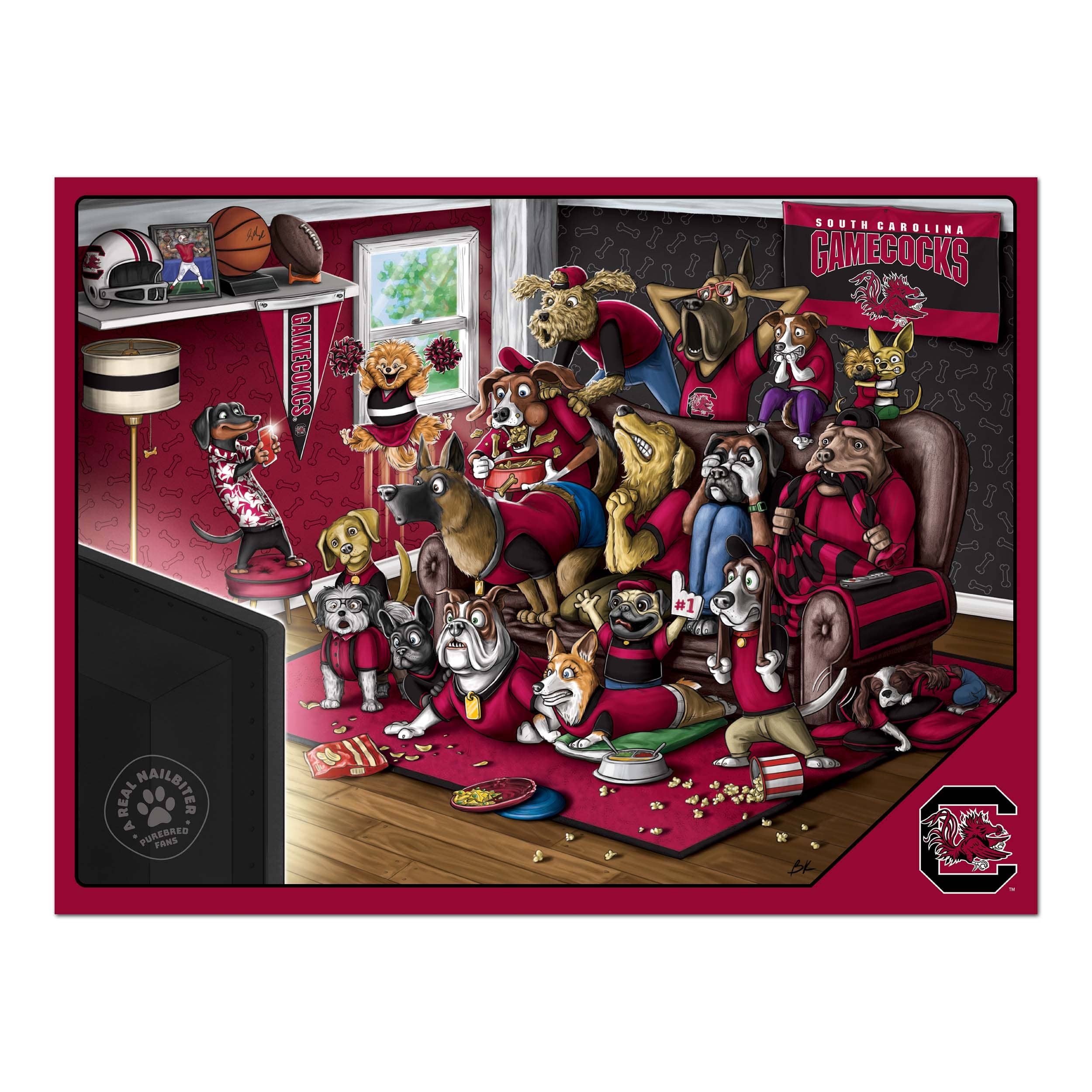 College Football Purebred Fans A Real Nailbiter 500 Piece Puzzle