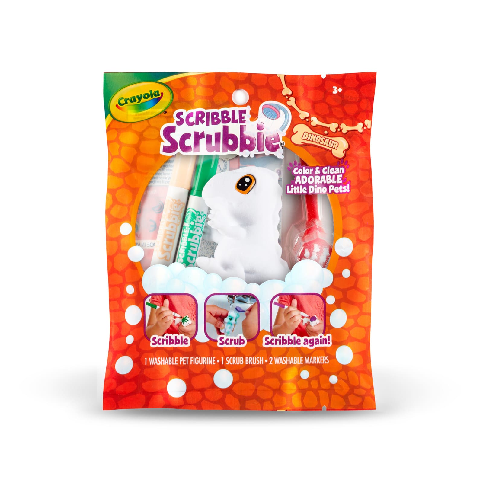 12 Pack: Assorted Crayola&#xAE; Scribble Scrubbie Dinosaur Kit