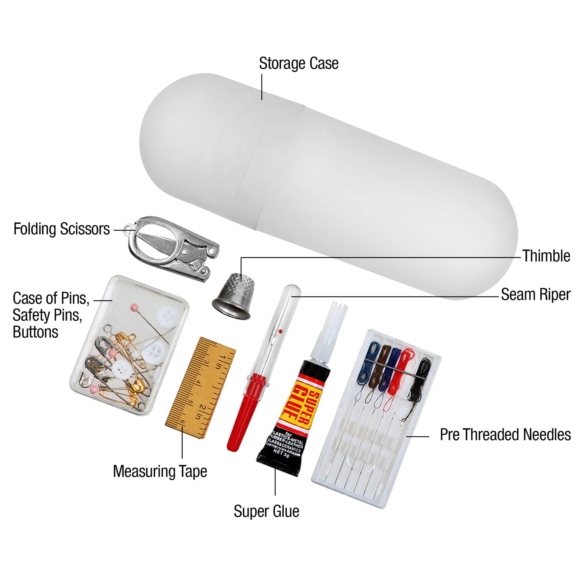 SINGER® Large Leaf Print Sewing Basket with Travel Sewing Kit & Matching Zipper Pouch