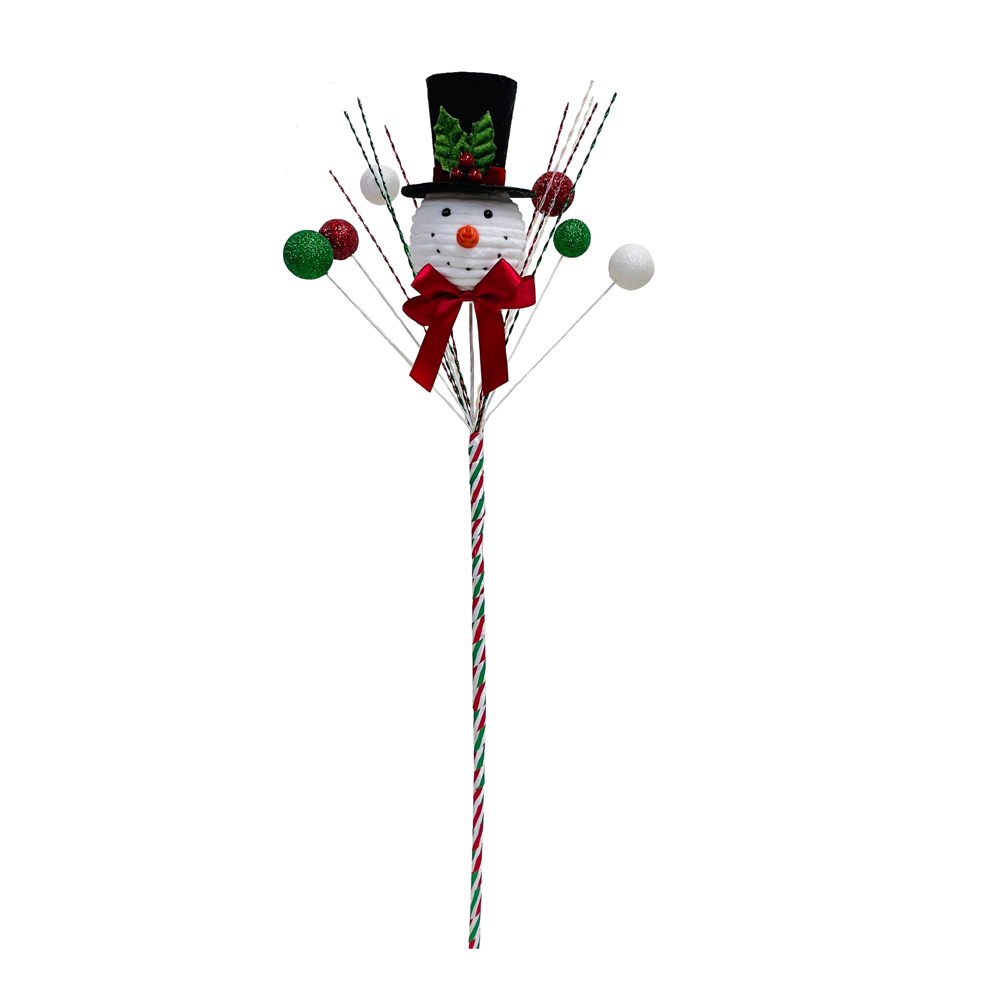 28&#x22; Snowman with Glitter Balls Stem by Ashland&#xAE;