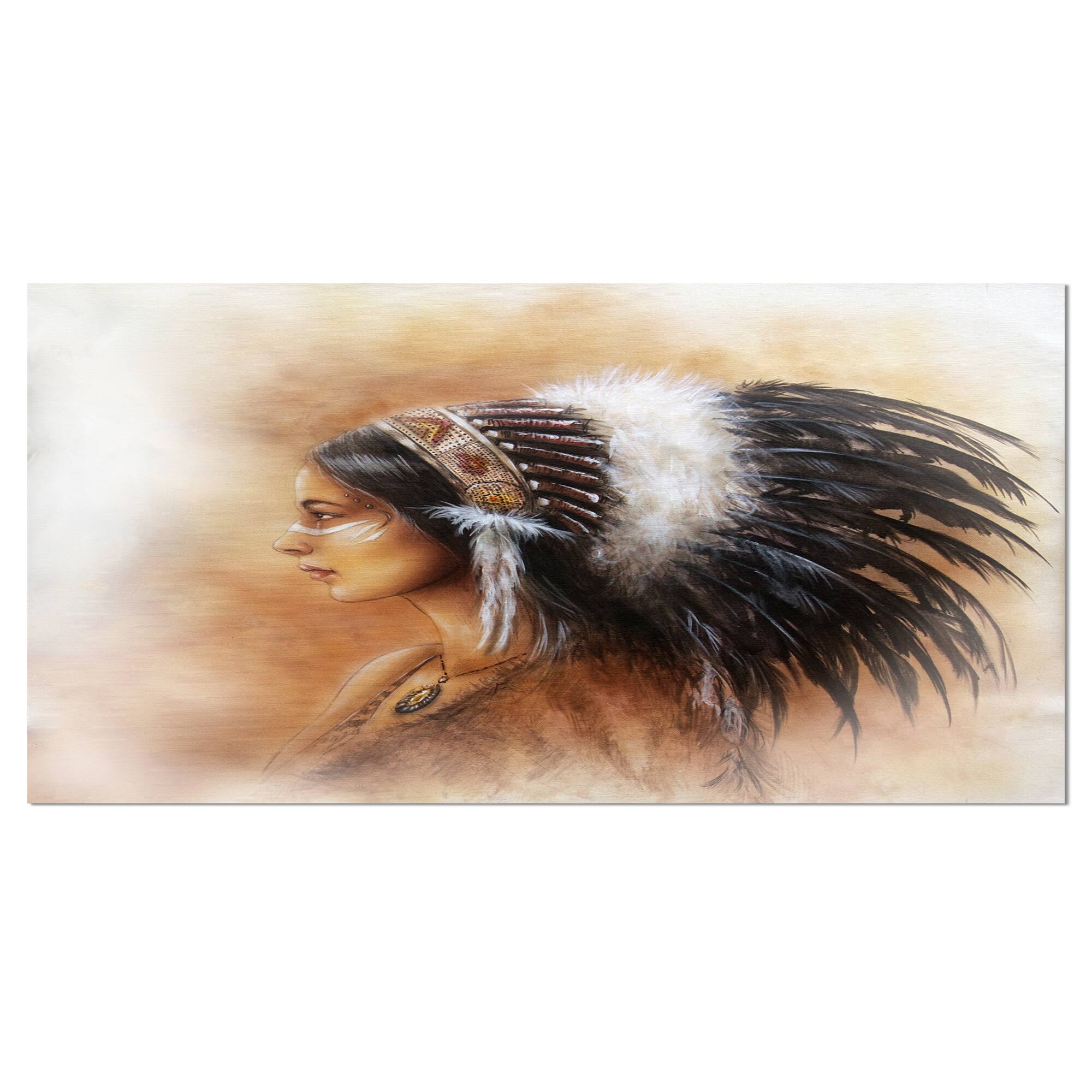 Designart - Indian Woman in Traditional Clothing - Indian Canvas Artwork