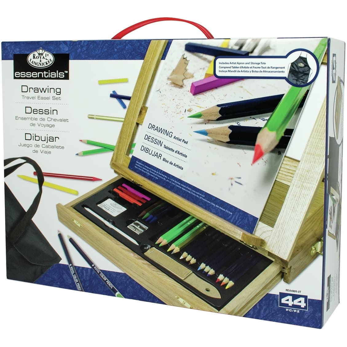Royal &#x26; Langnickel&#xAE; Essentials&#x2122; 44 Piece Drawing Travel Easel Set