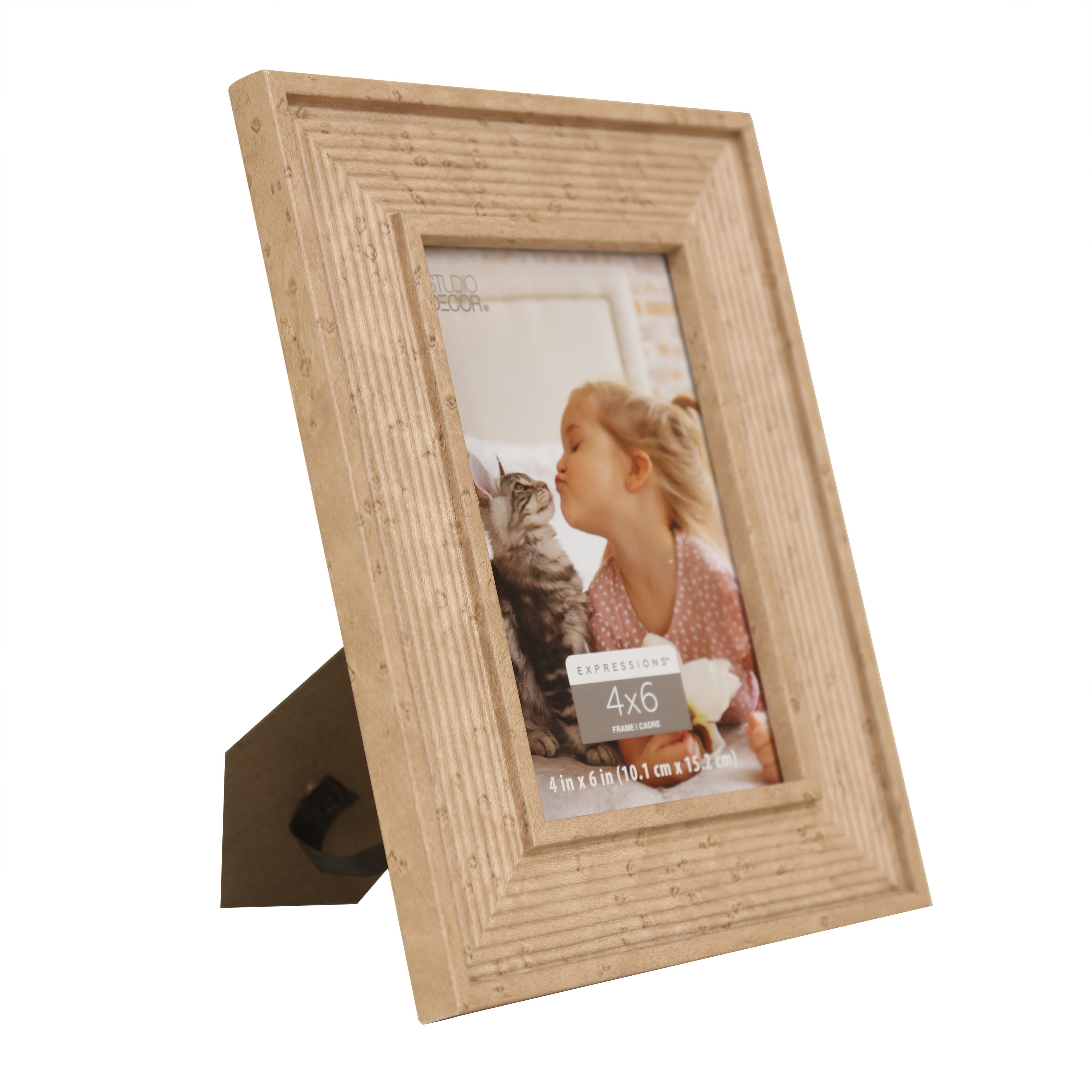 Tan Ribbed 4&#x22; x 6&#x22; Frame, Expressions&#x2122; by Studio D&#xE9;cor&#xAE;