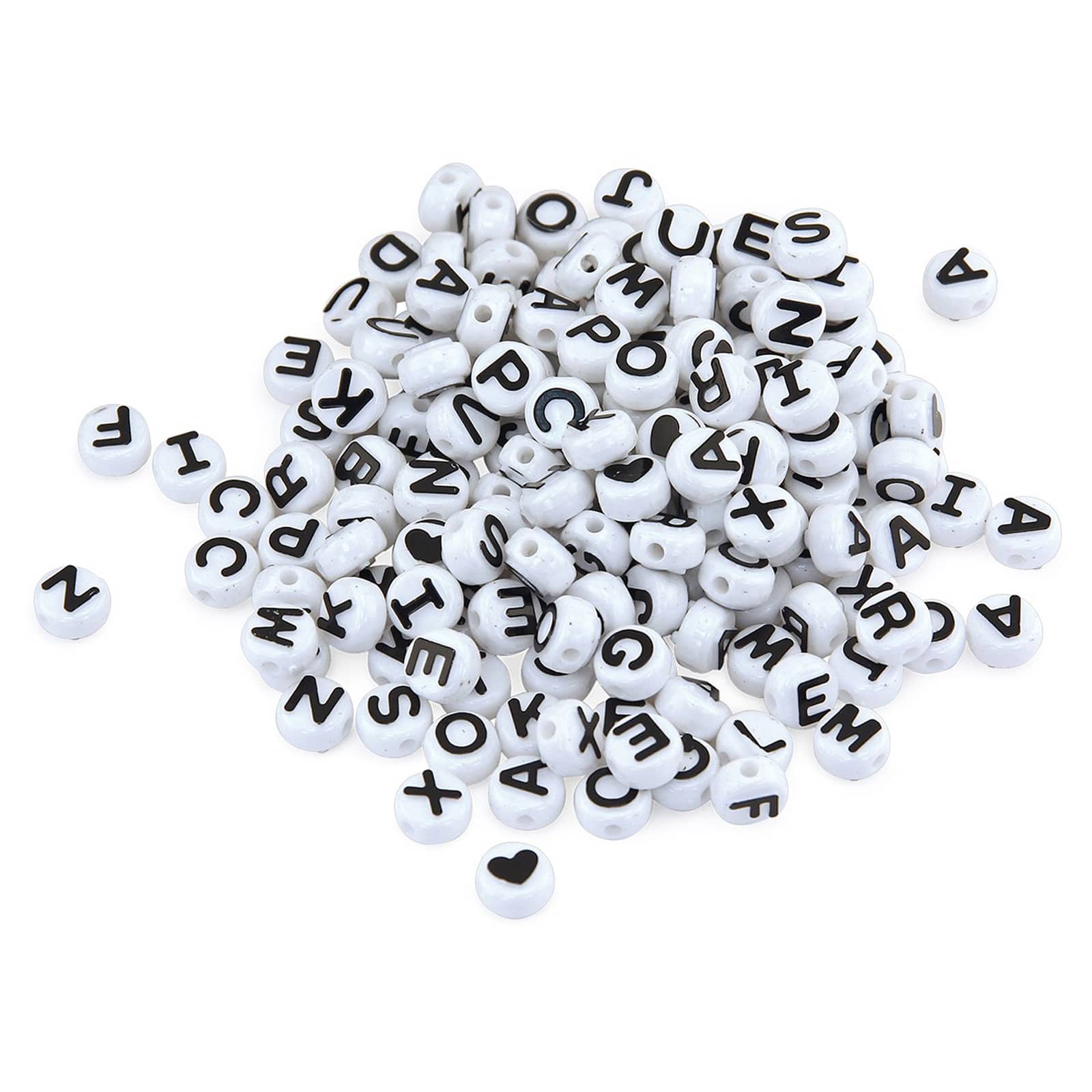 Hygloss® Black & White ABC Beads