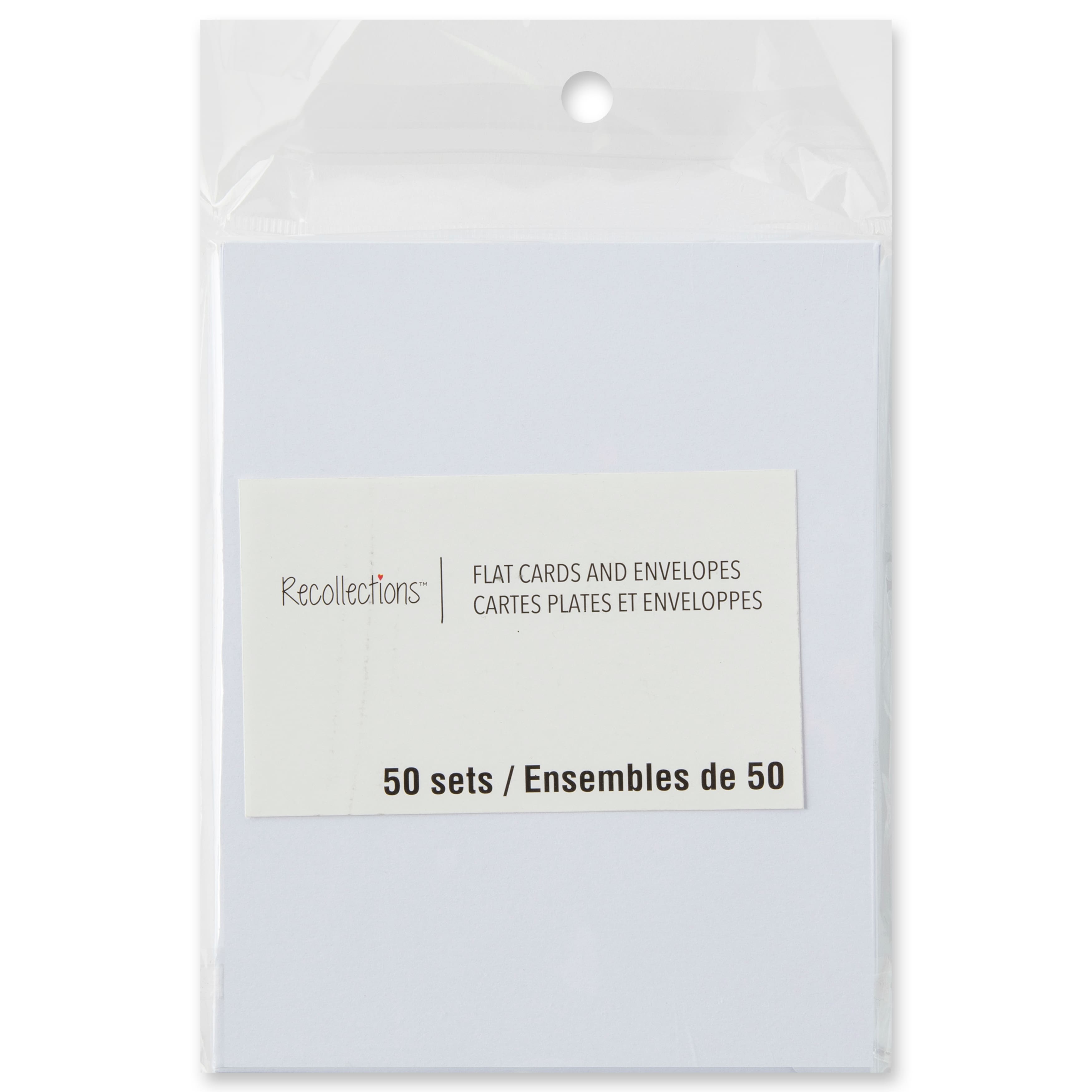 12 Packs: 50 ct. (600 total) 4.25" x 5.5" White Flat Cards & Envelopes by Recollections™