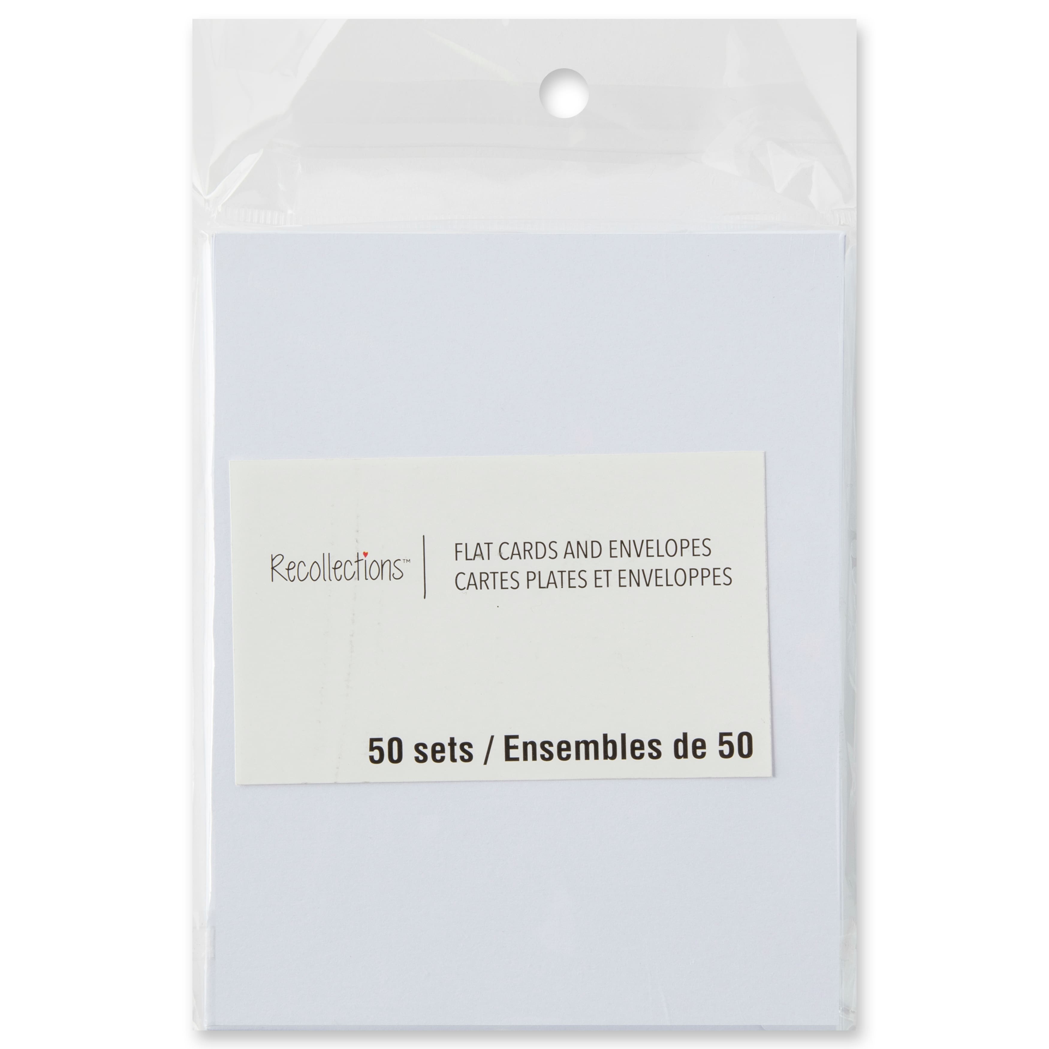 12 Packs: 50 ct. (600 total) 4.25&#x22; x 5.5&#x22; White Flat Cards &#x26; Envelopes by Recollections&#x2122;