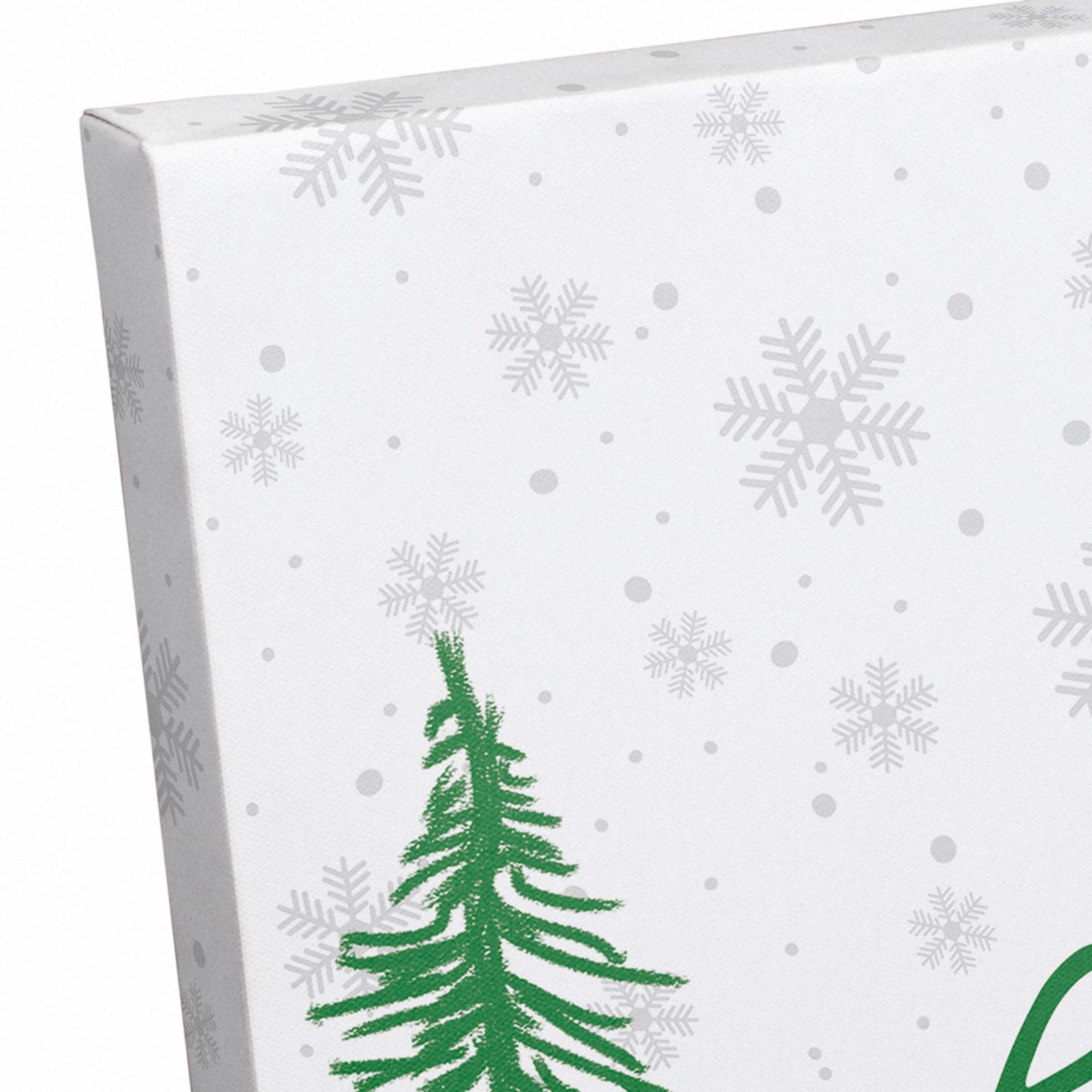 Merry Christmas Forest Canvas Wall Art