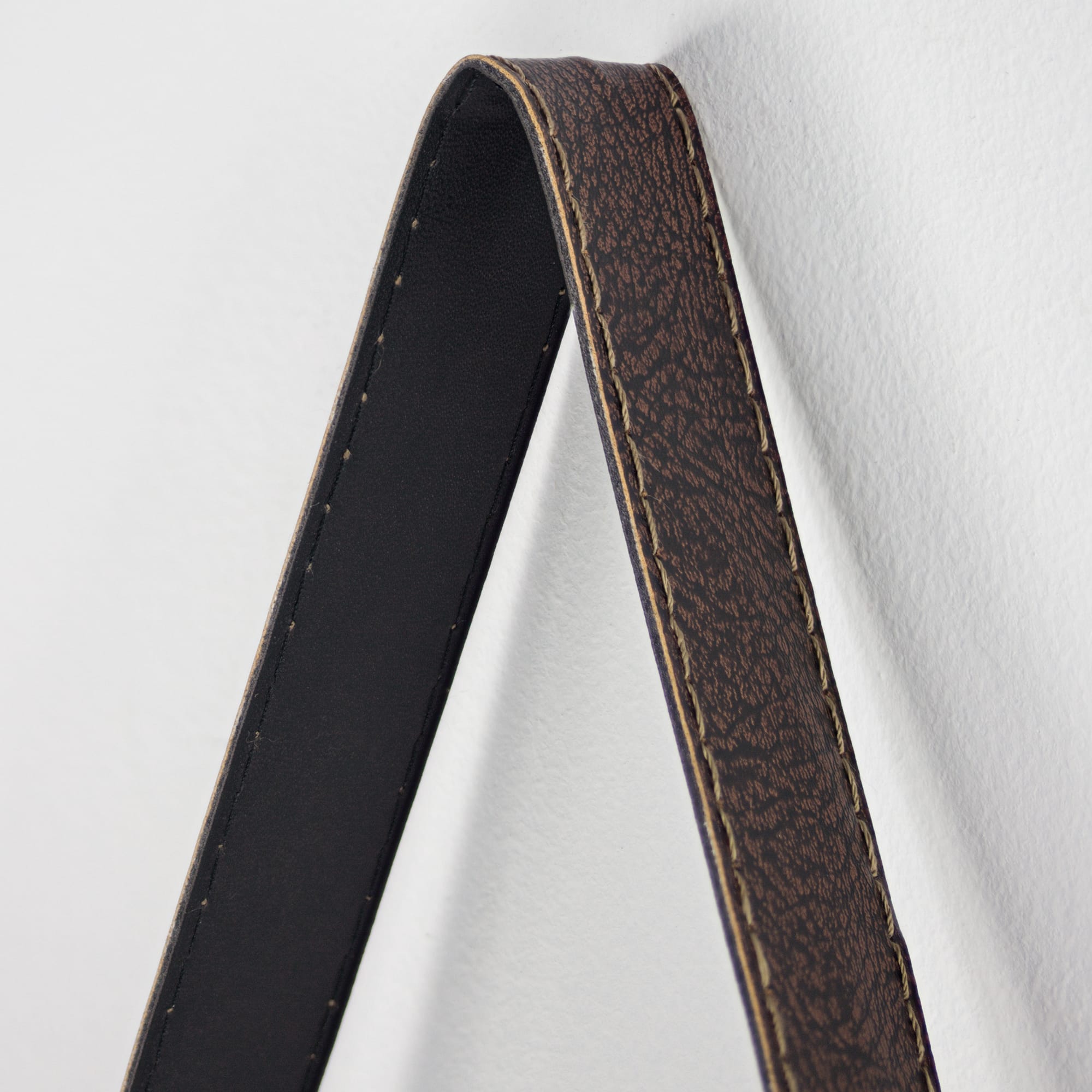 33" Metal & Wood Round Hanging Wall Shelf With Strap