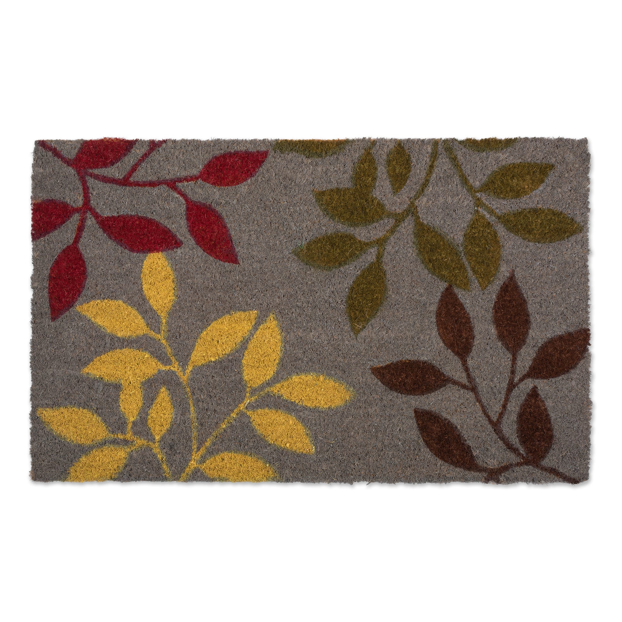 DII® Natural Ferns Vinyl Back Coir Doormat